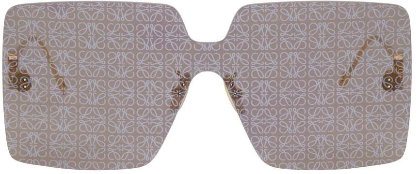 Loewe Gold Oversized Square Sunglasses