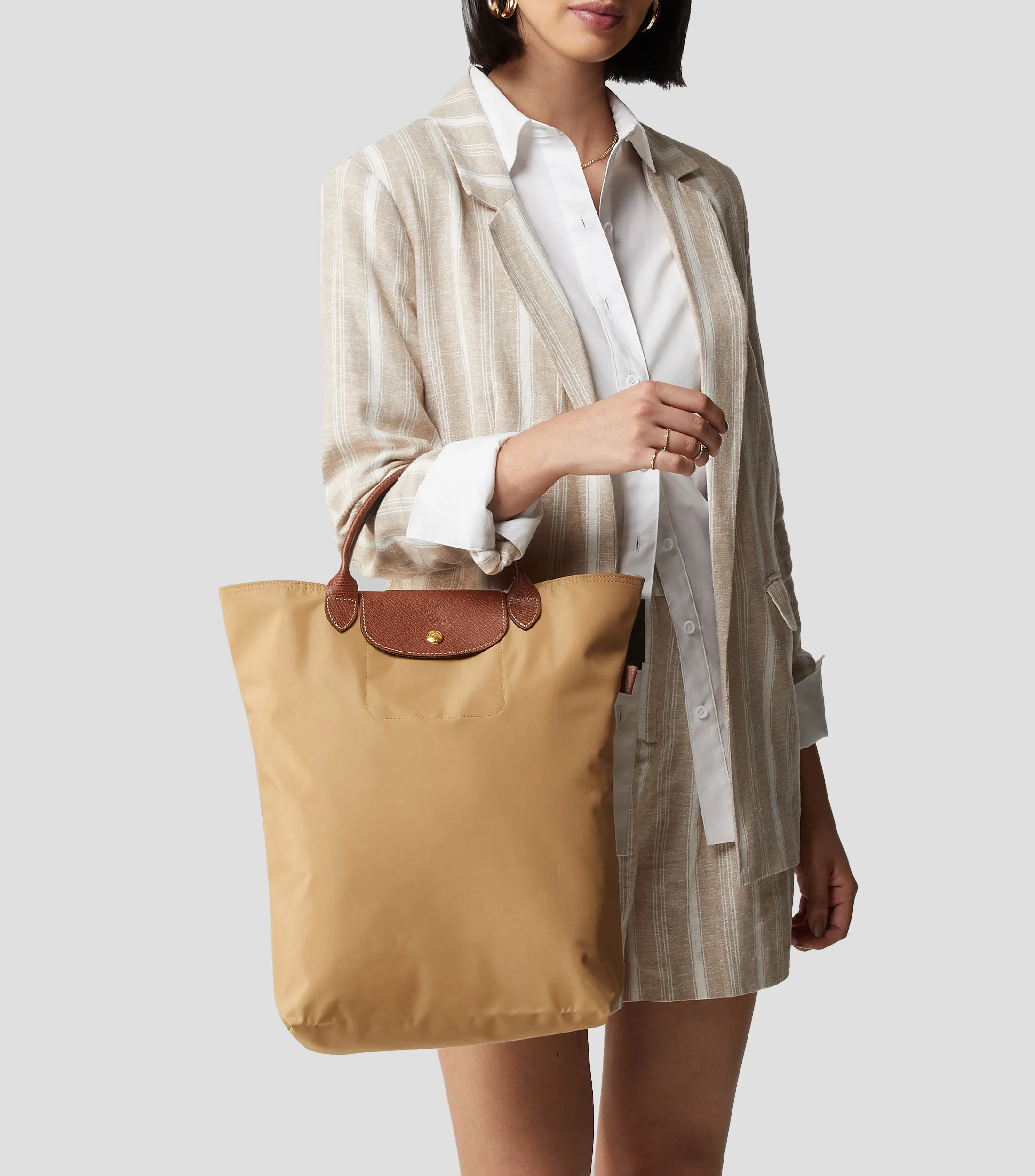 Longchamp Bolso satchel café Mujer