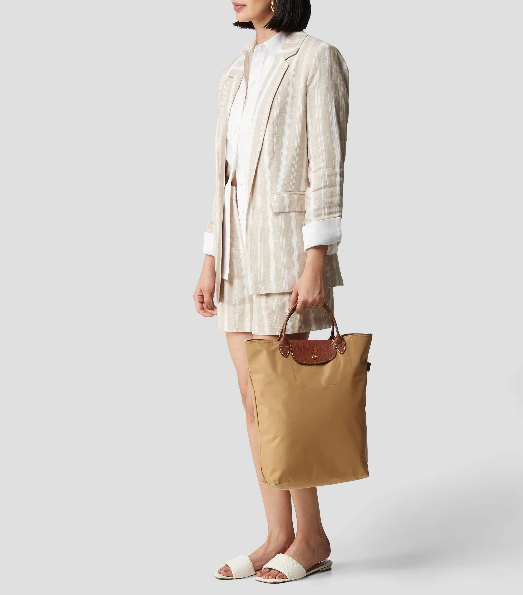 Longchamp Bolso satchel café Mujer