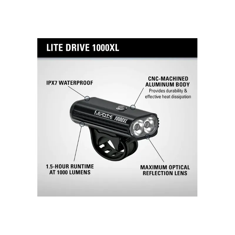 Luz para bicicleta Lezyne LITE DRIVE 1000XL (Polaco)