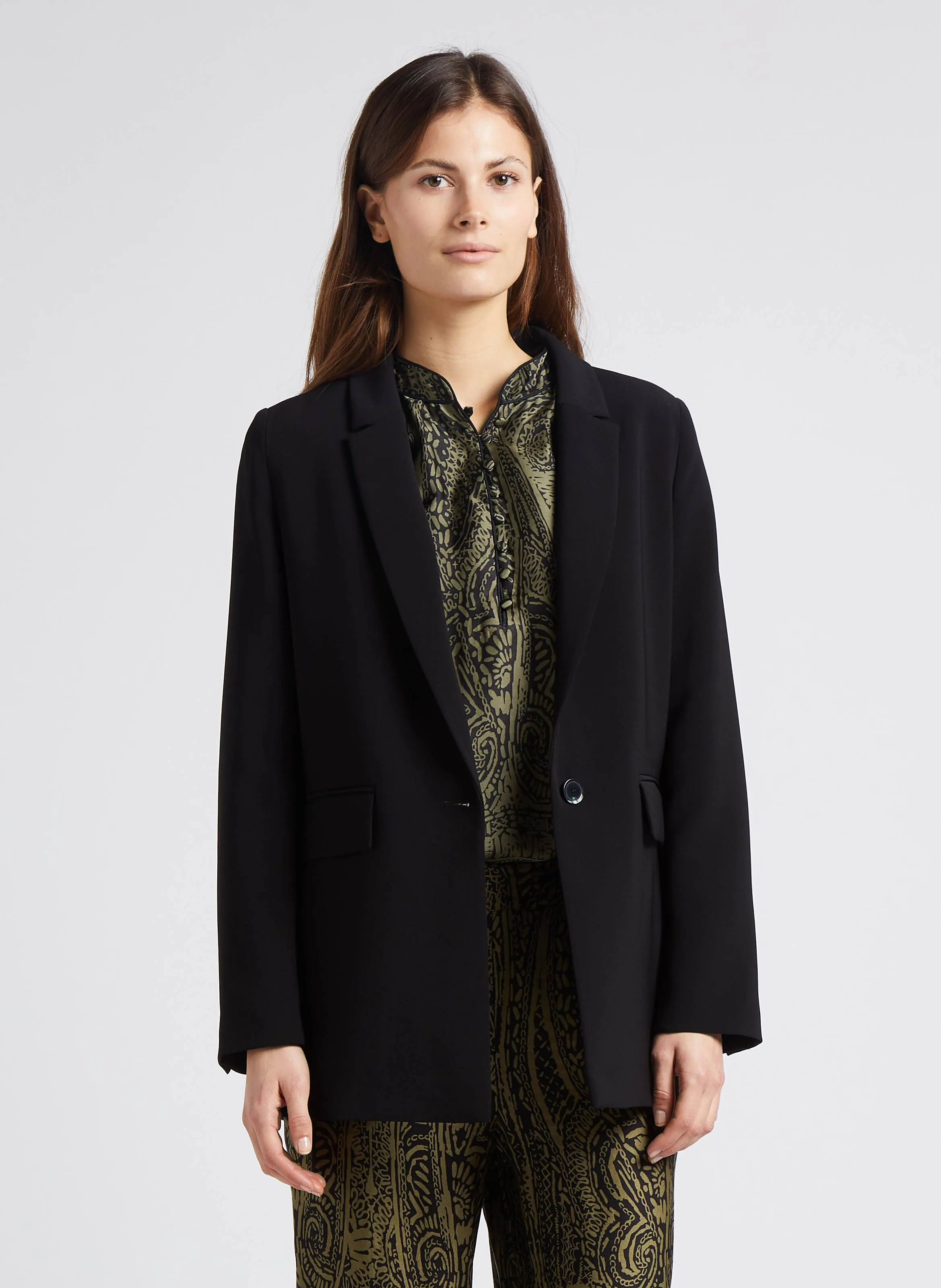 MAISON 123 NELIA  CHAQUETA SASTRE RECTA EN NEGRO