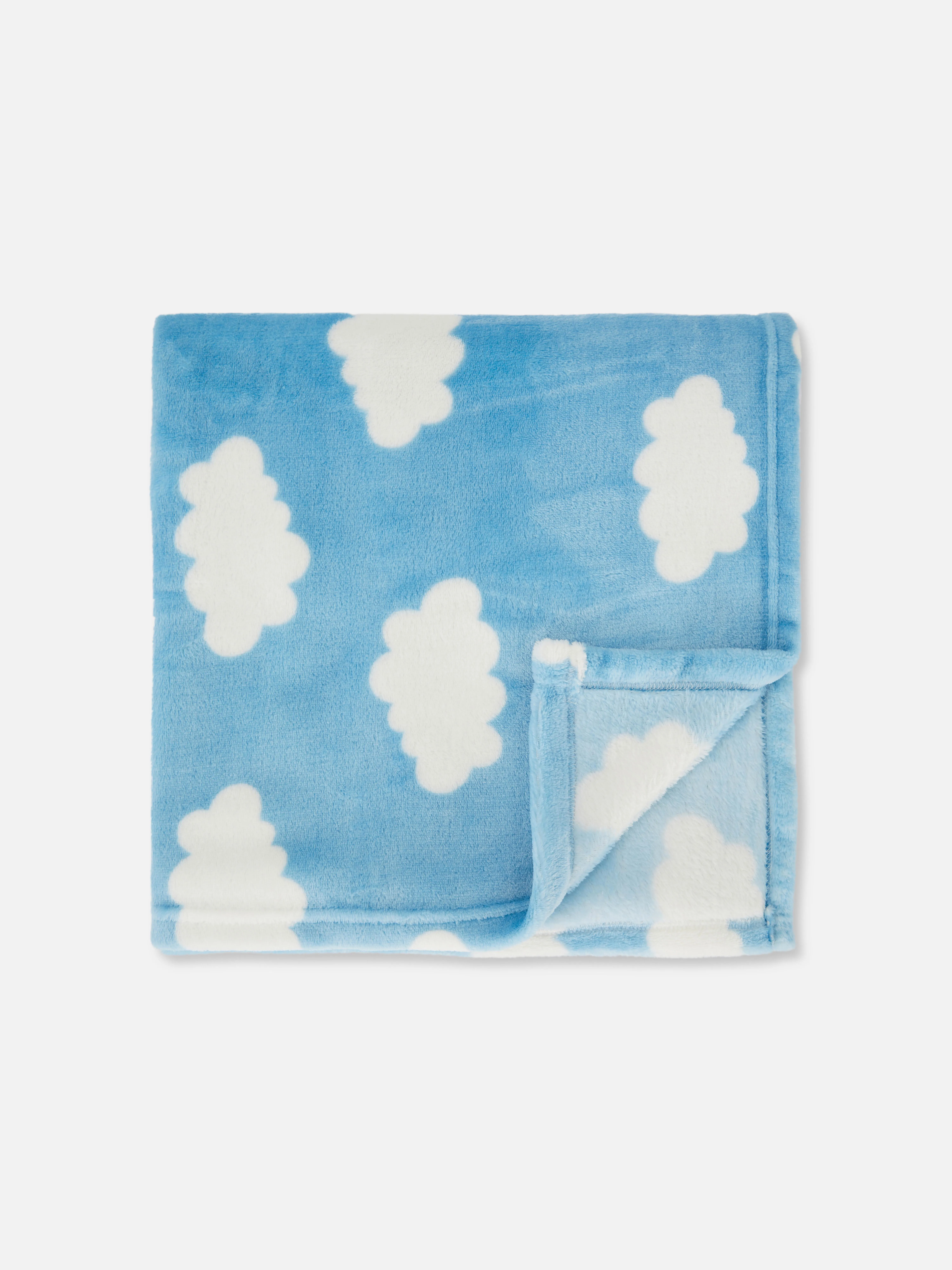 Manta pequeña con estampado de nubes