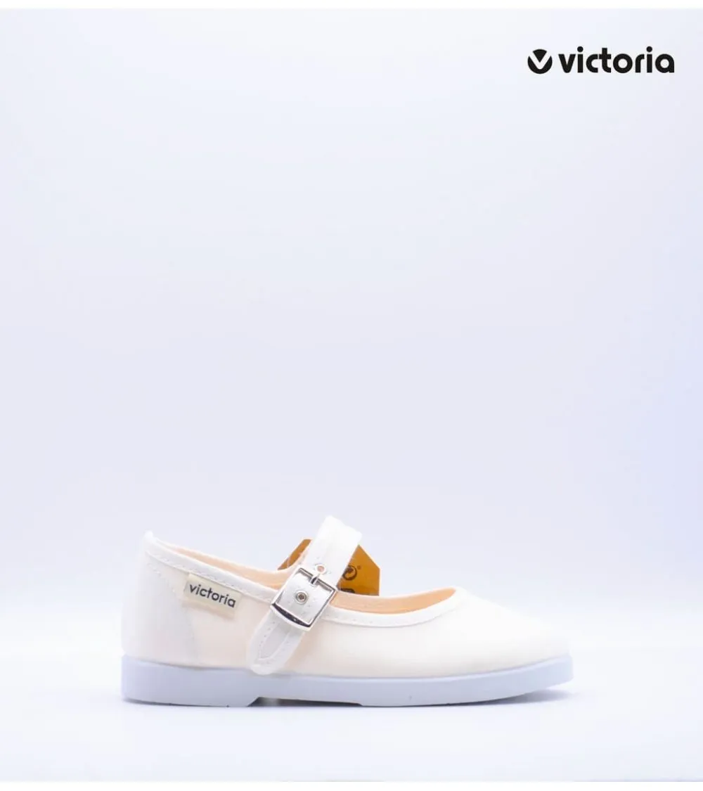 MERCEDITAS NIÑA VICTORIA LONA BLANCO