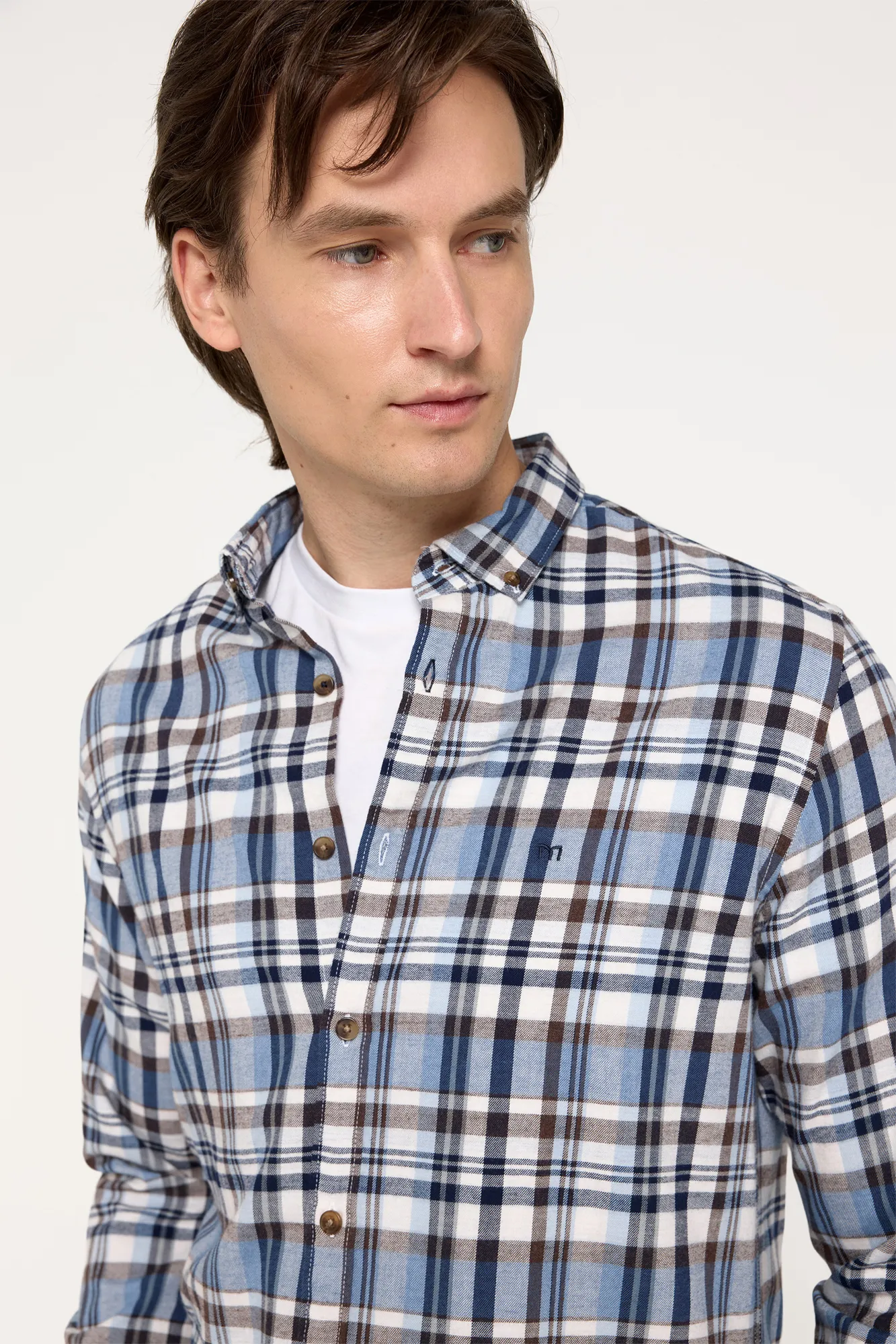 Milano Camisa Twill Cuadros