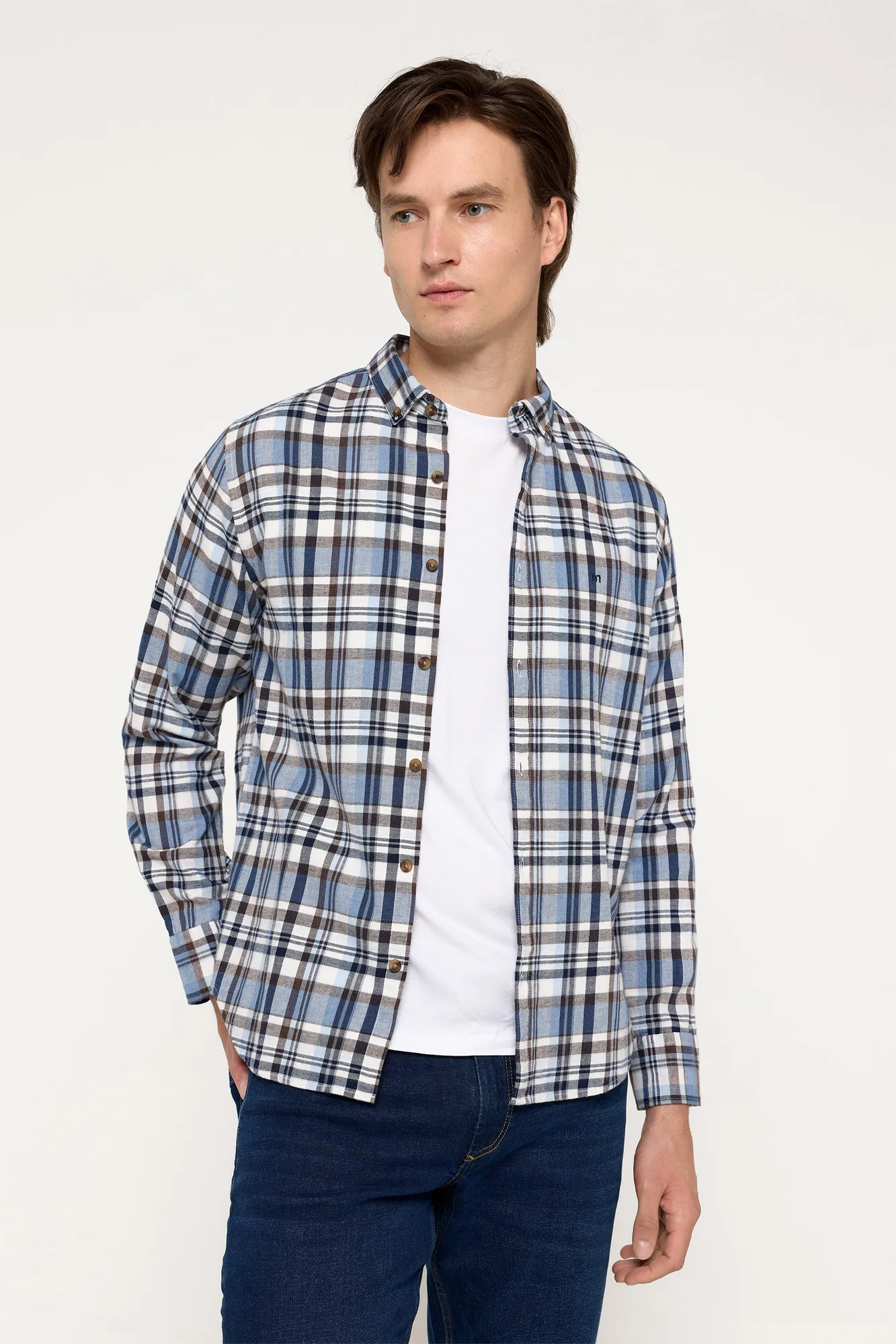 Milano Camisa Twill Cuadros