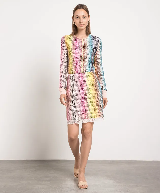 Missoni Mini skirt in a geometric print with lace