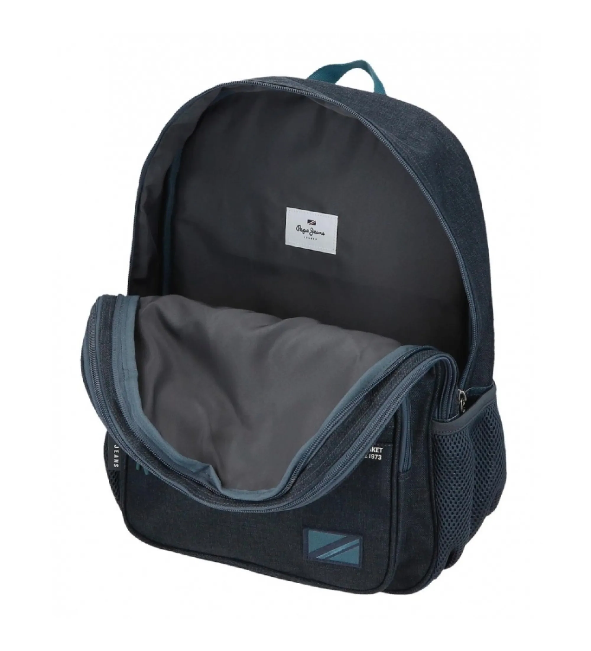 Mochila dos compartimentos Pepe Jeans Edmon 40 cm adaptable a carro marino