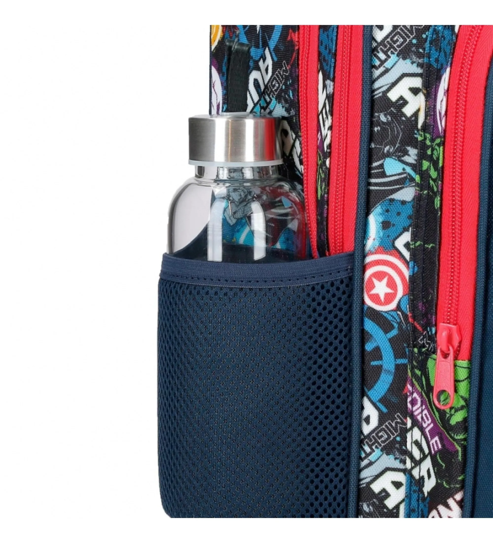 Mochila escolar dos compartimentos Avengers Legendary 40 cm con carro marino