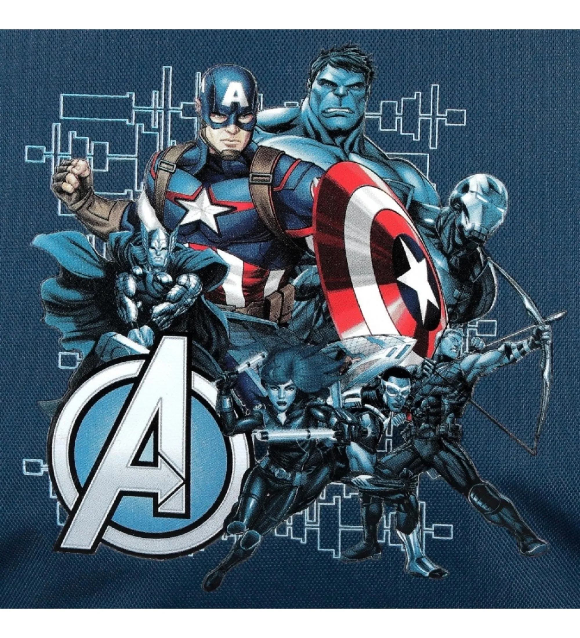 Mochila escolar dos compartimentos Avengers Legendary 40 cm con carro marino