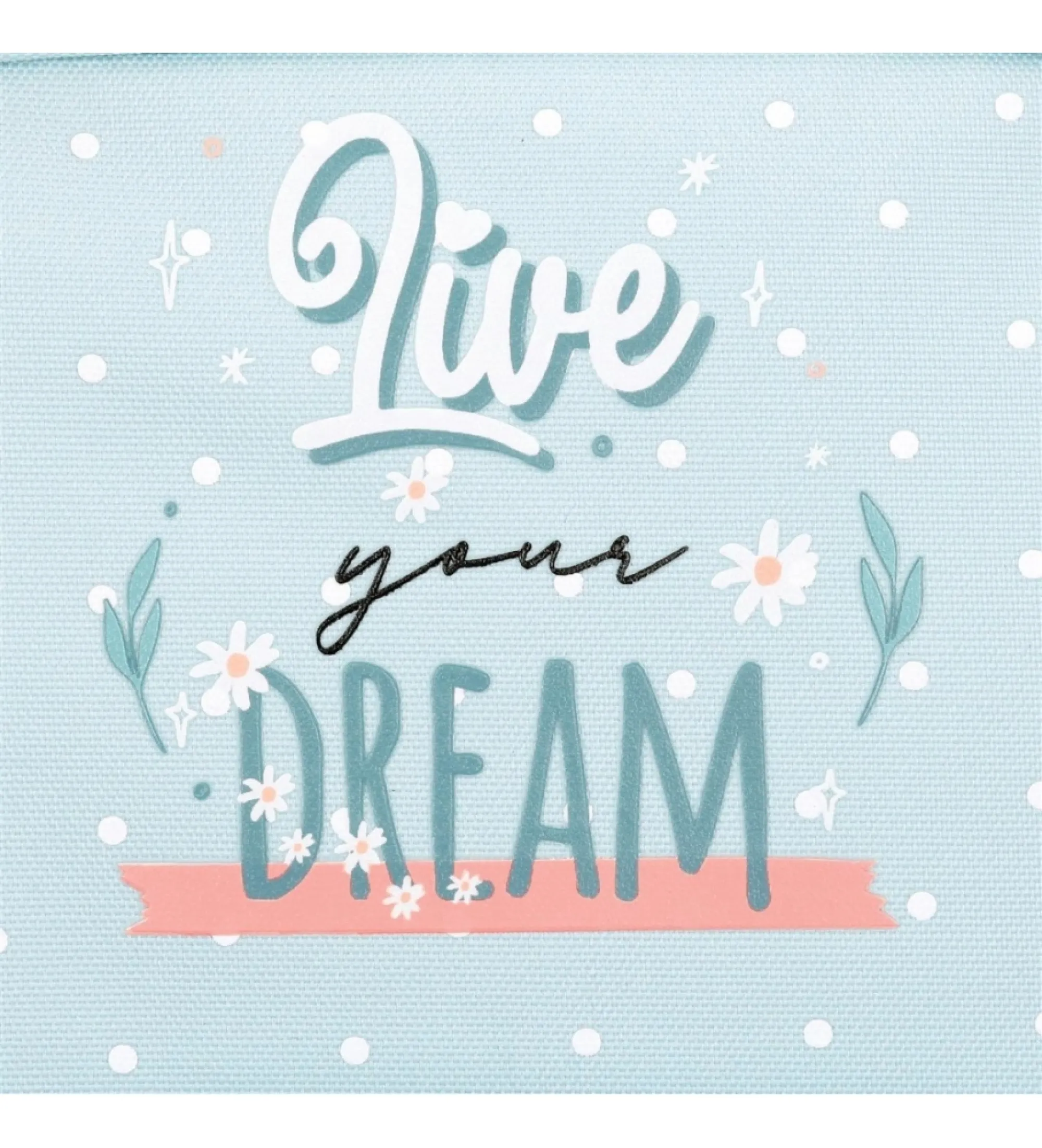 Mochila escolar Movom Live your dreams dos compartimentos con carro azul turquesa
