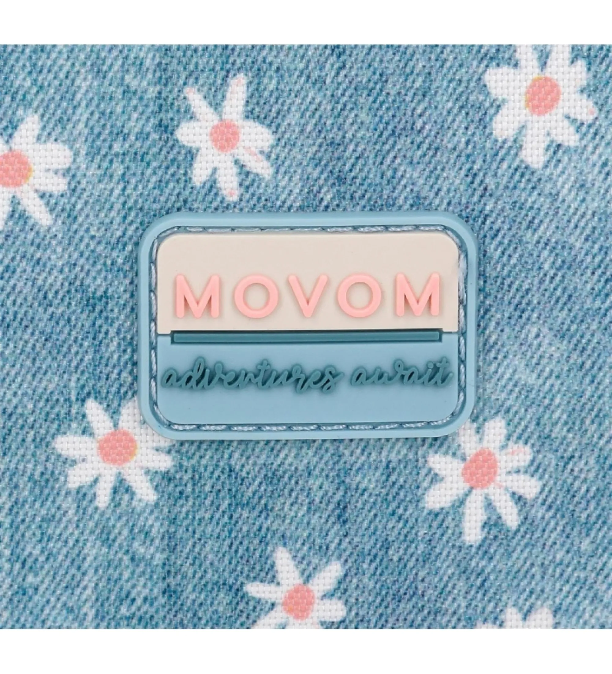 Mochila escolar Movom Live your dreams dos compartimentos con carro azul turquesa