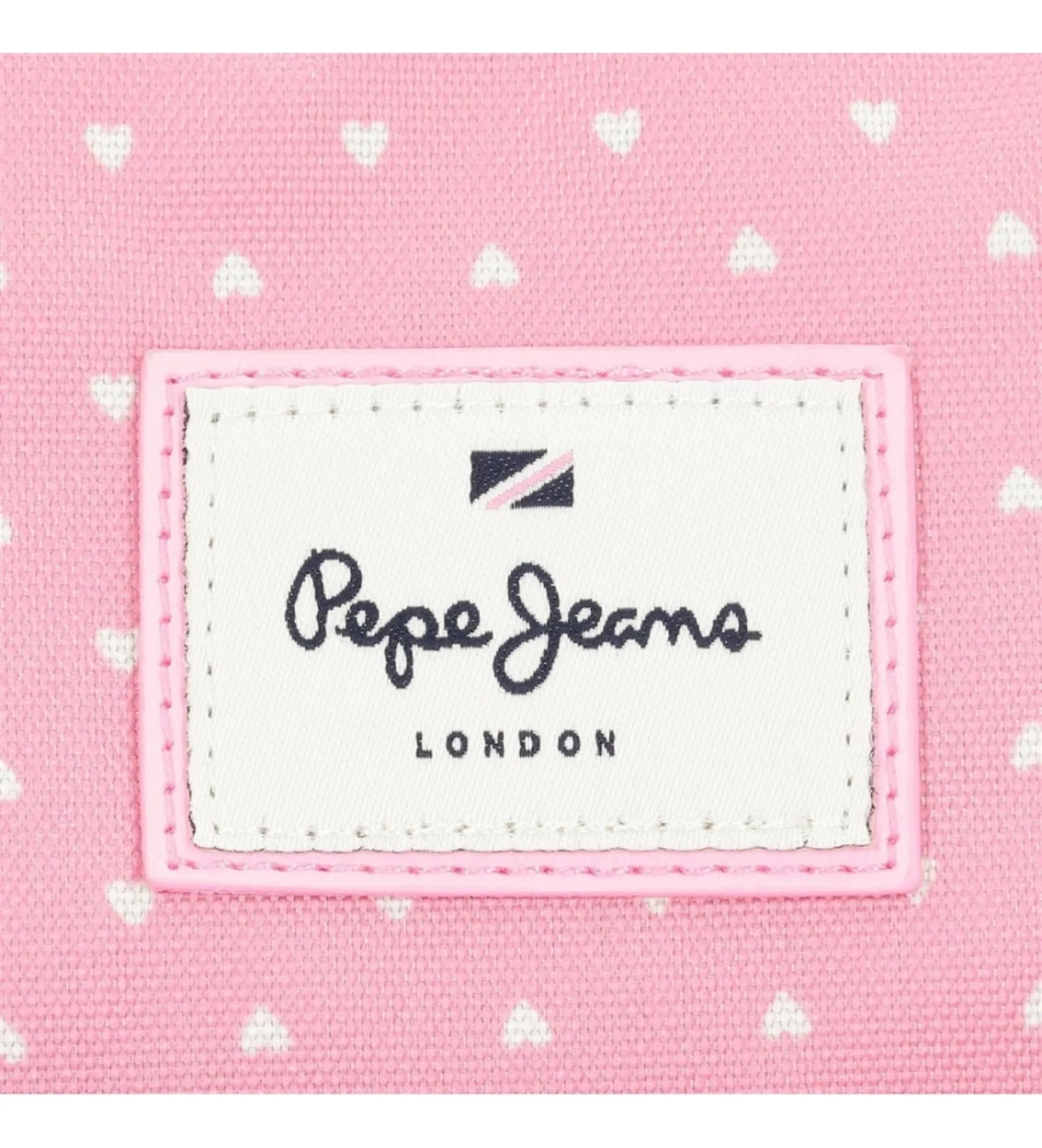 Mochila escolar Pepe Jeans Noni denim dos compartimentos 40 cm adaptable a carro azul, rosa
