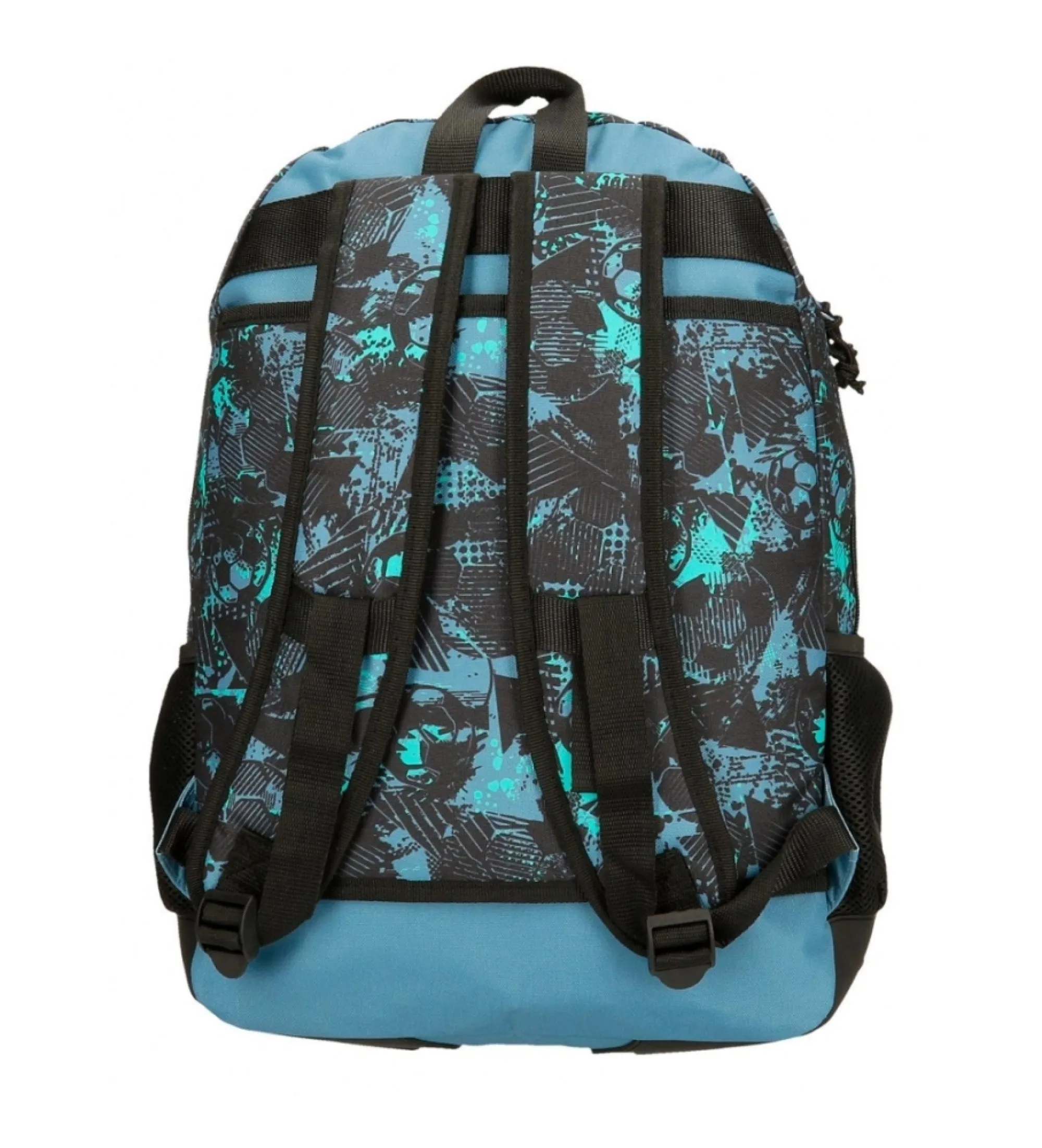 Mochila escolar Roll Road  Soccer dos compartimentos negro