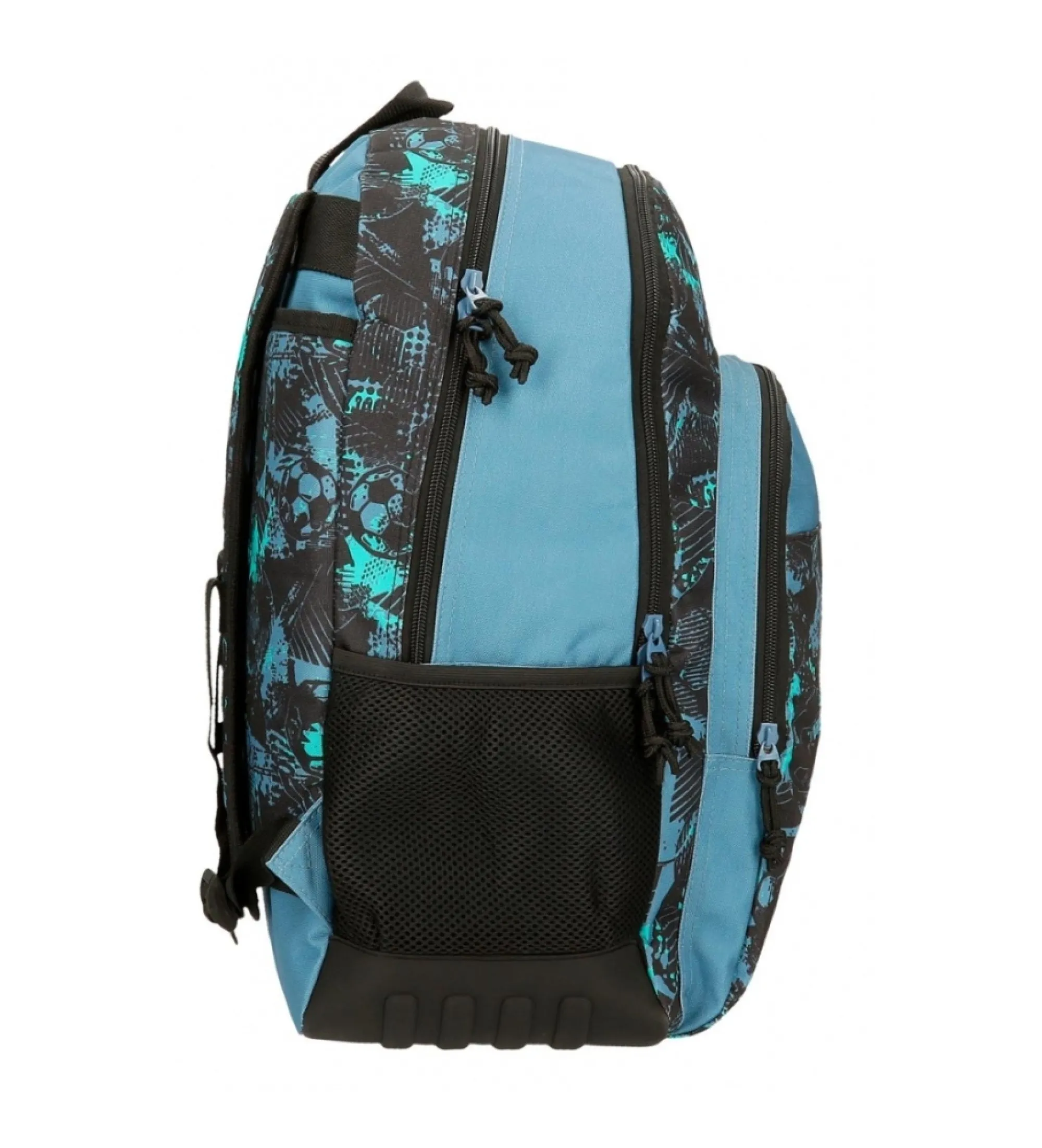 Mochila escolar Roll Road  Soccer dos compartimentos negro