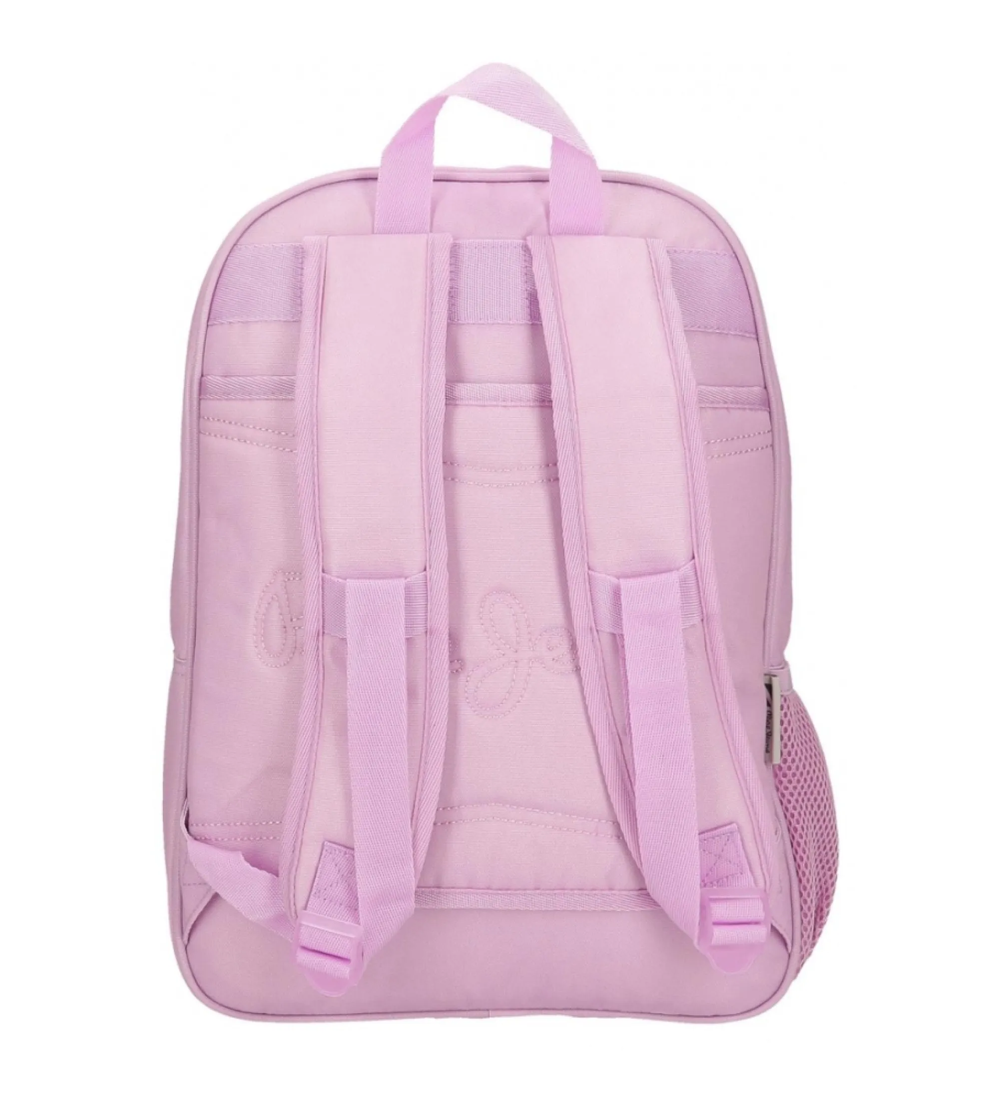 Mochila escolar Sandra dos compartimentos 40 cm rosa