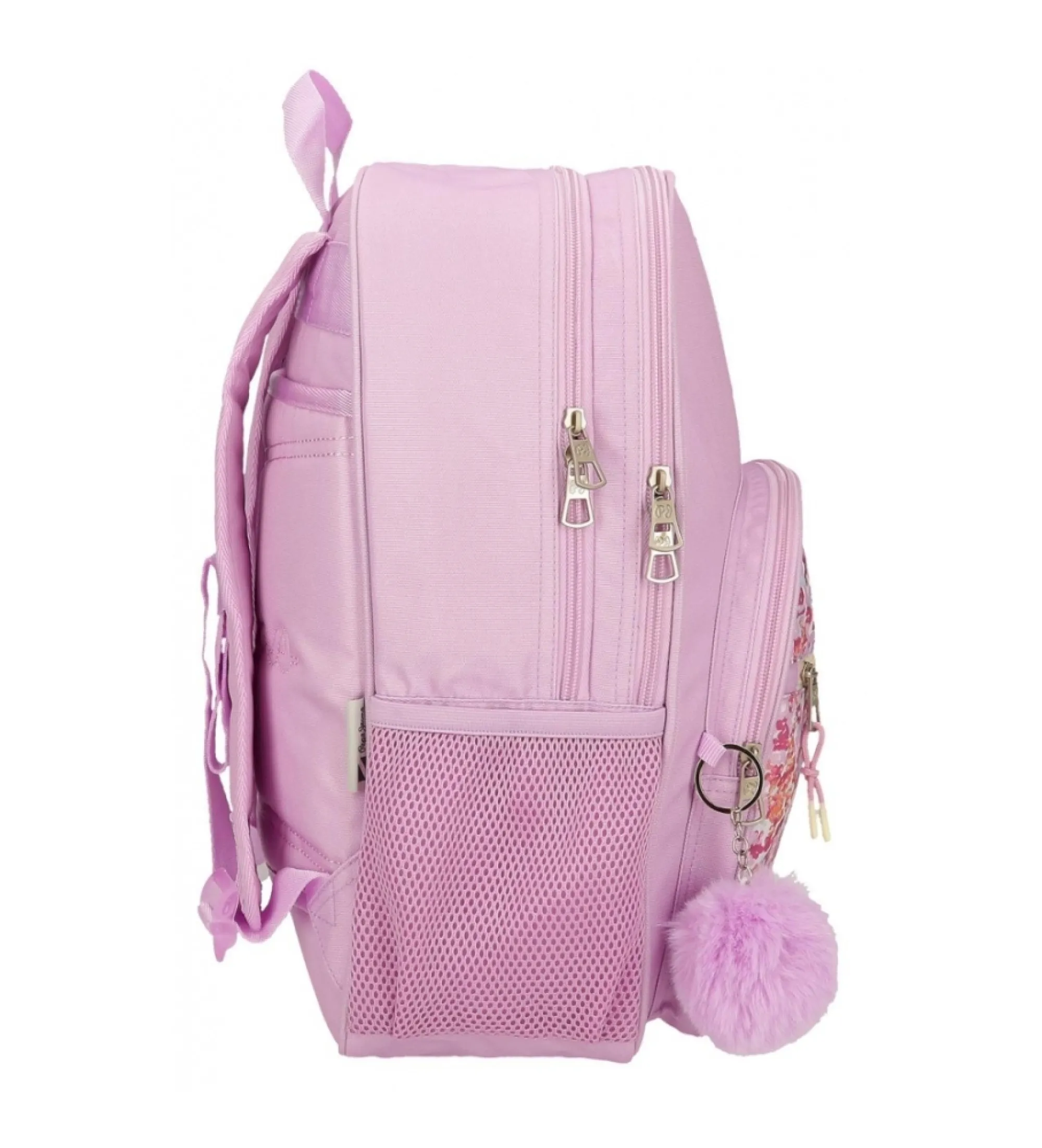 Mochila escolar Sandra dos compartimentos 40 cm rosa