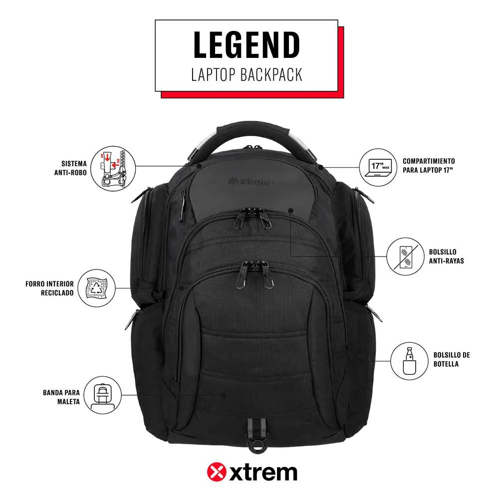 Mochila Notebook Xtrem Legend 5XT Negro 17"