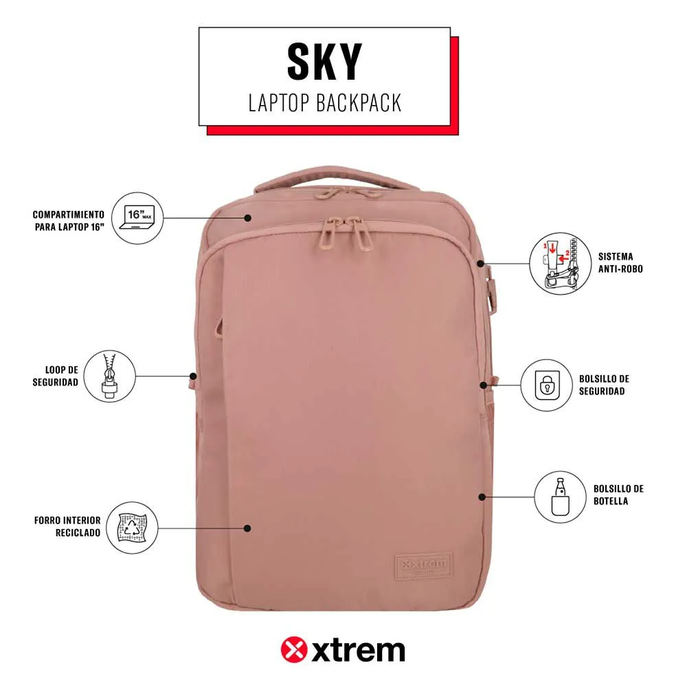 Mochila Notebook Xtrem Sky 5XT Rosado 16"