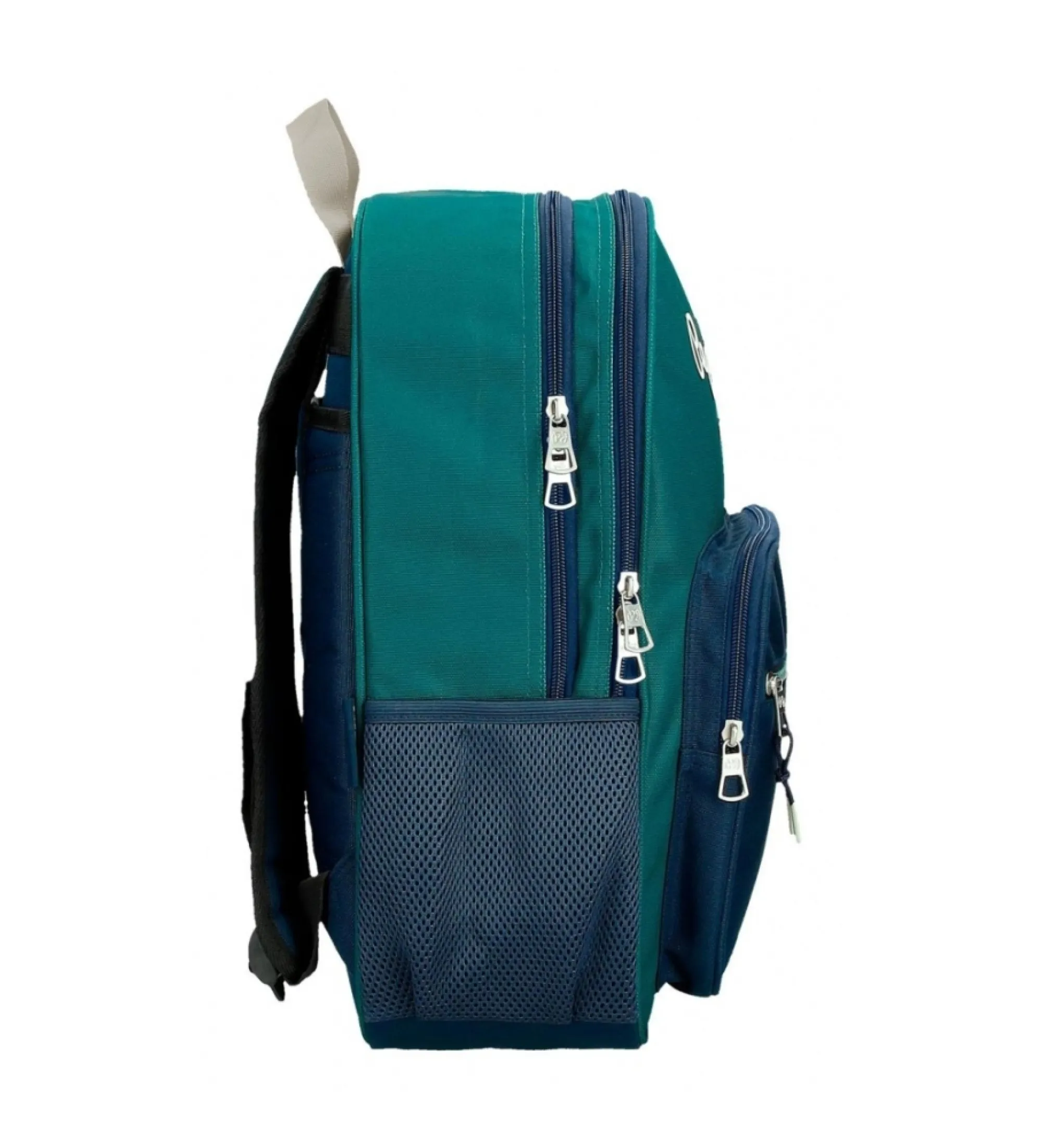 Mochila Pepe Jeans Ben 40 cm dos compartimentos adaptable a carro verde