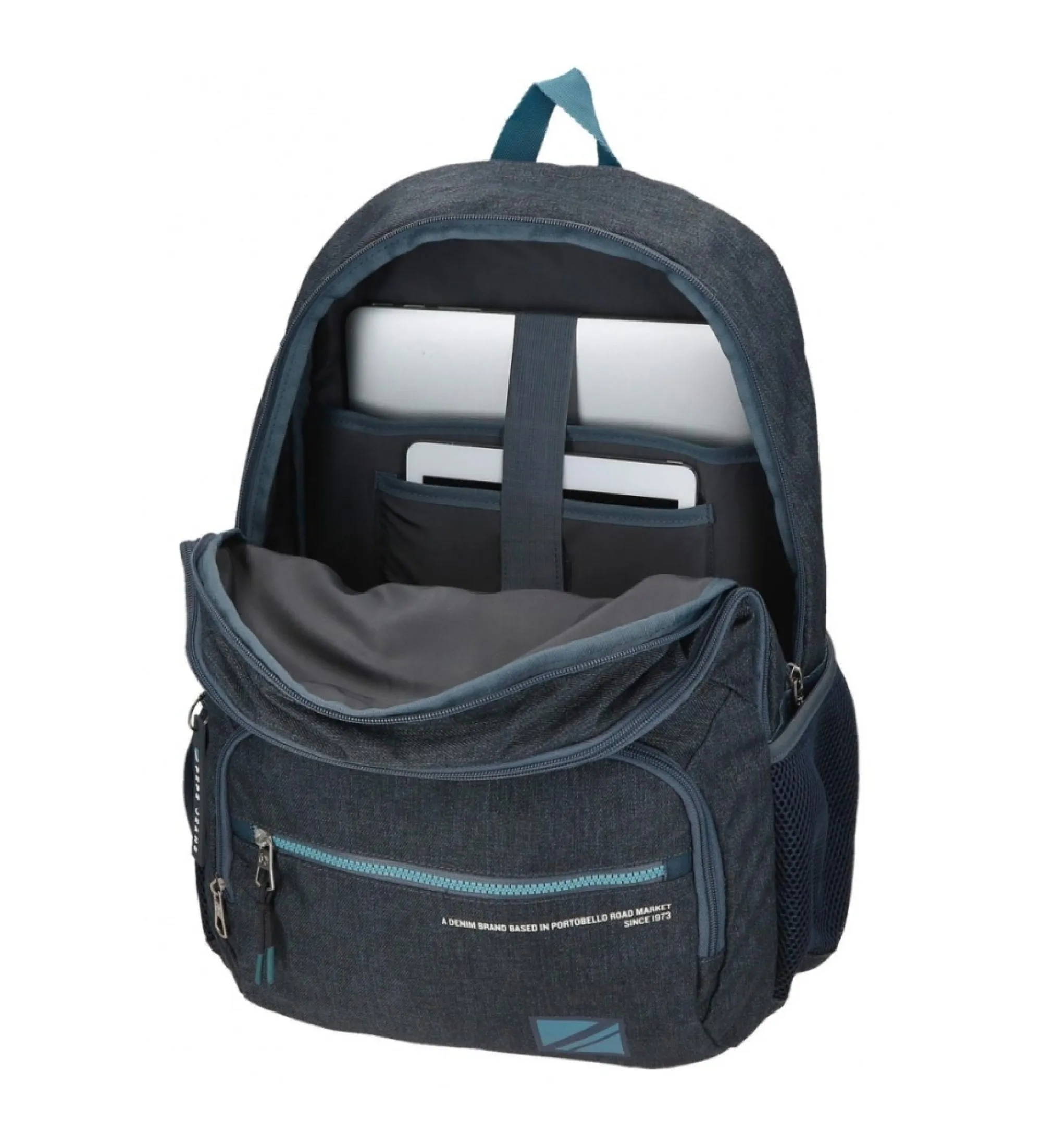 Mochila Pepe Jeans Edmon dos compartimentos adaptable a carro marino