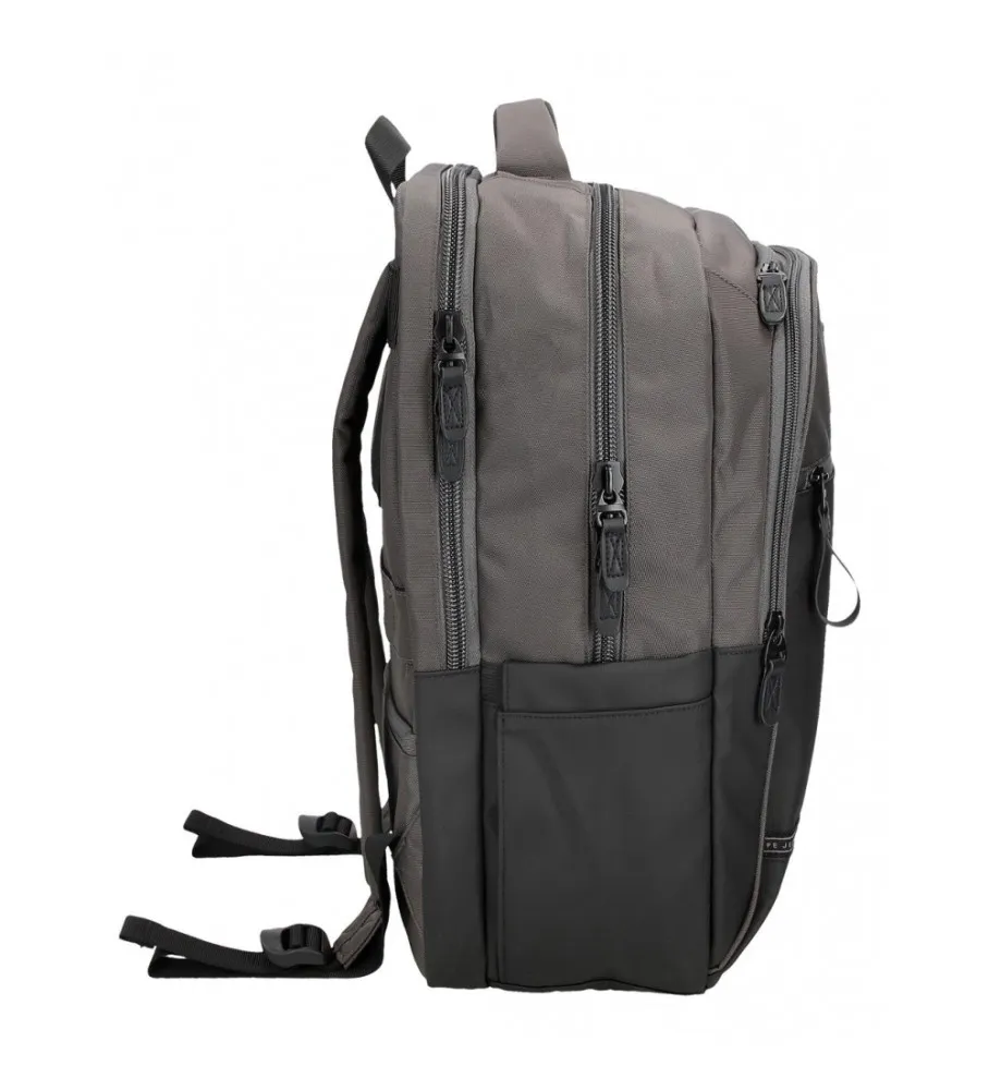 Mochila Pepe Jeans Stratford 44 cm adaptable dos compartimentos gris
