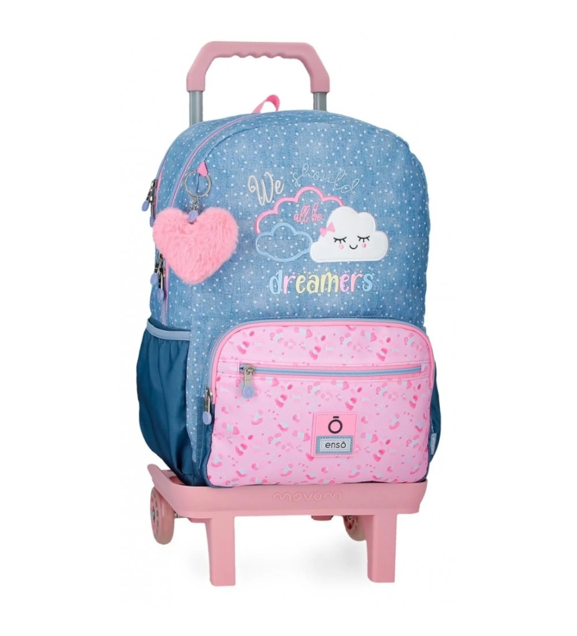 Mochila porta ordenador  Dreamer dos compartimentos con carro azul