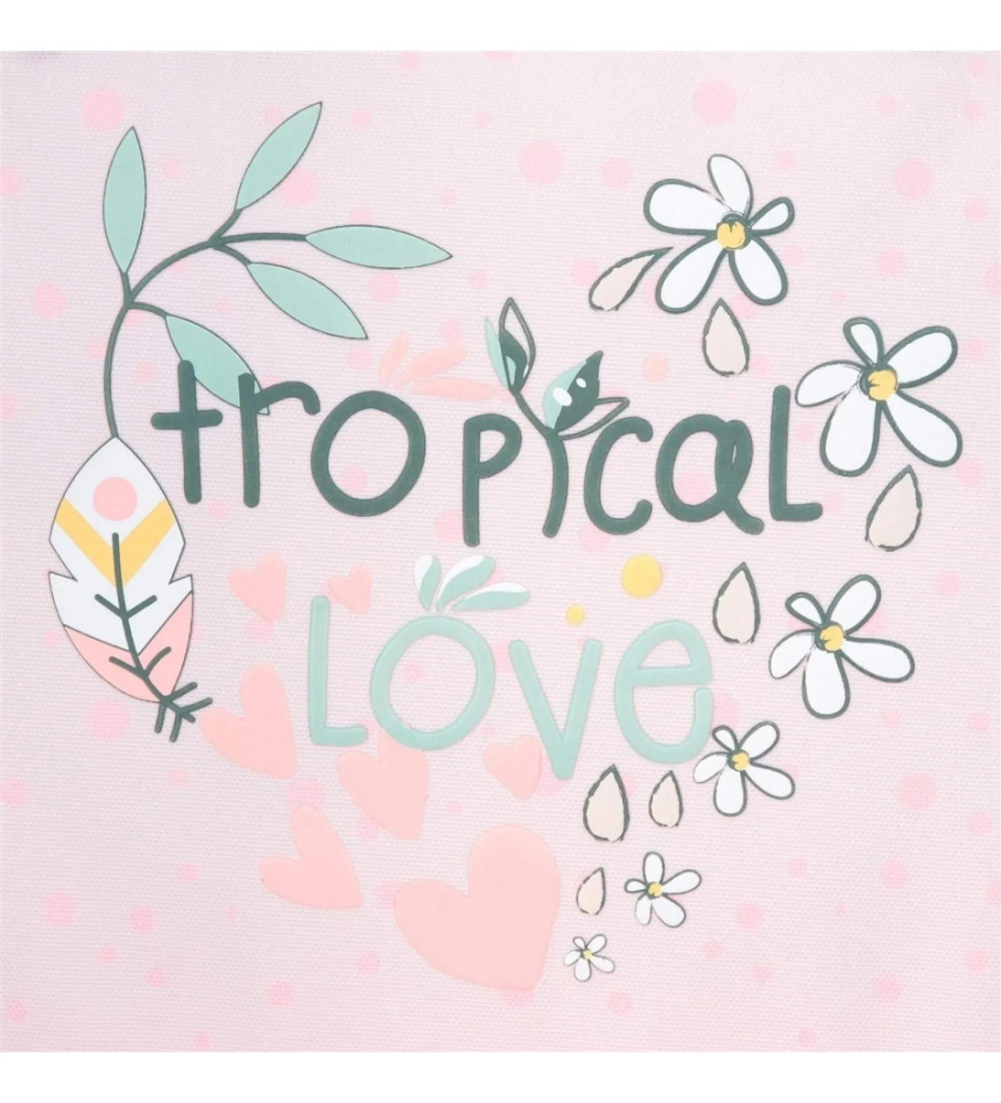 Mochila porta ordenador Tropical love dos compartimentos rosa