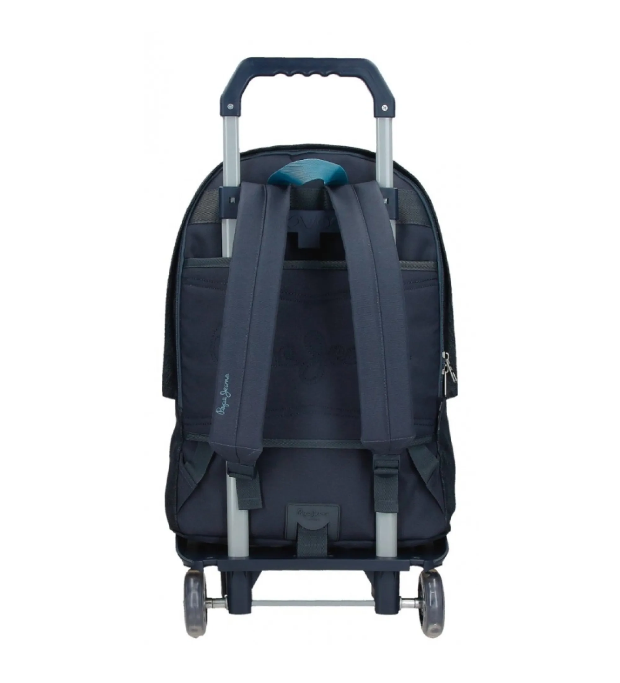 Mochila portaordenador Edmon dos compartimentos con carro marino