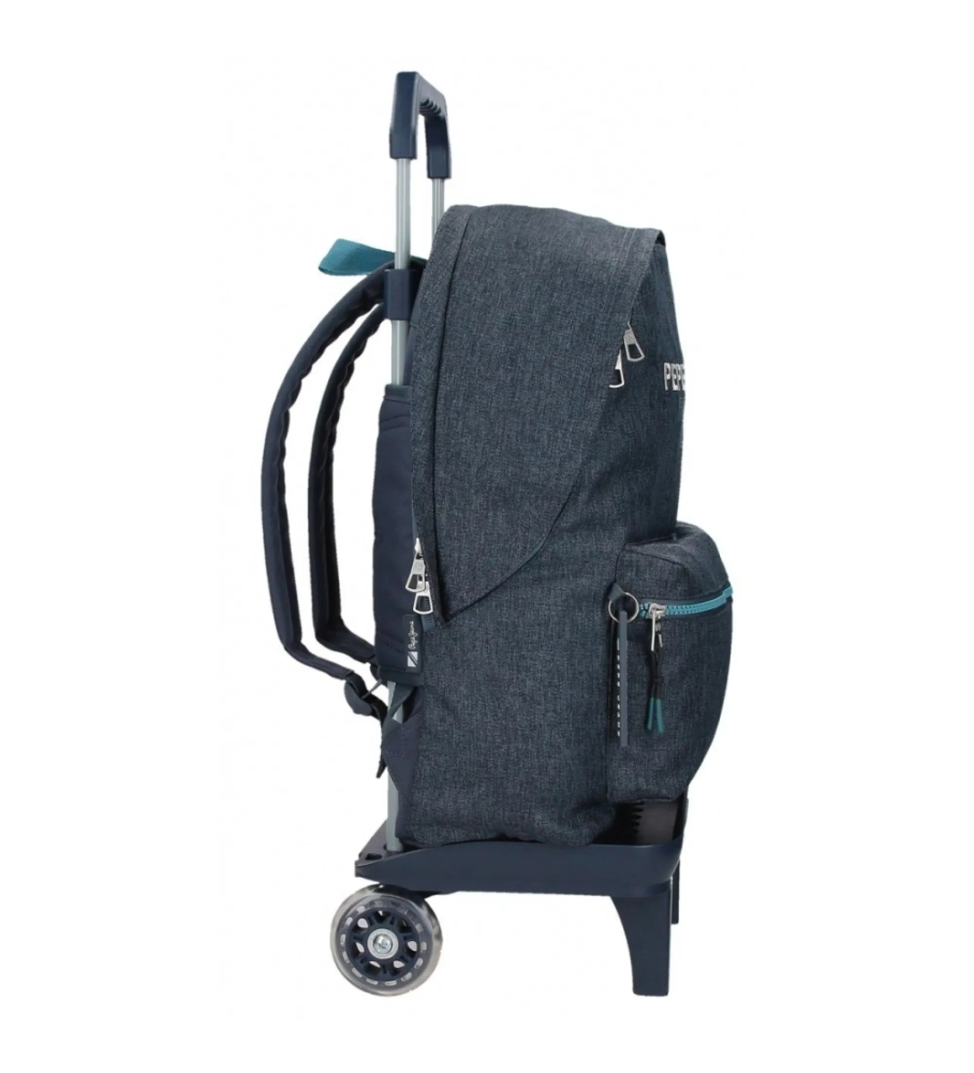 Mochila portaordenador Edmon dos compartimentos con carro marino
