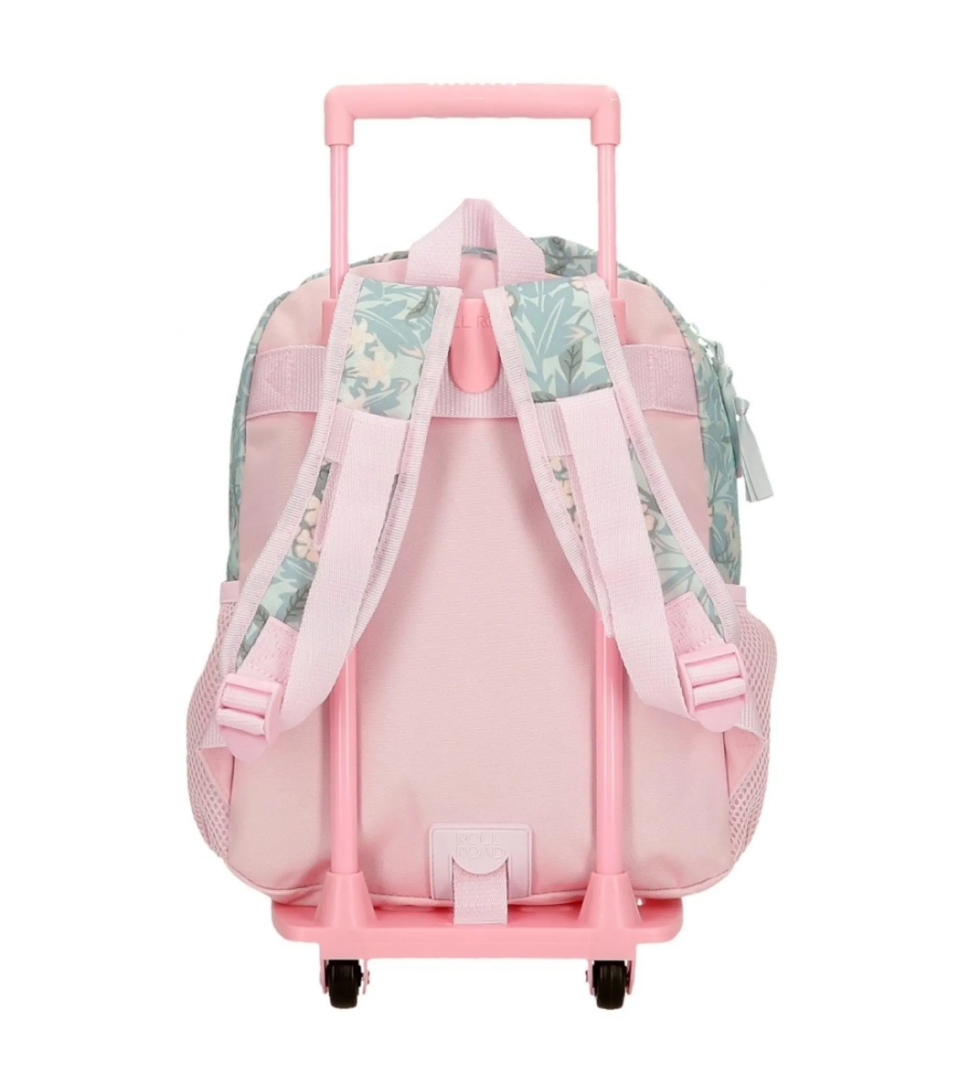 Mochila Roll Road Spring is here 33 cm con carro rosa