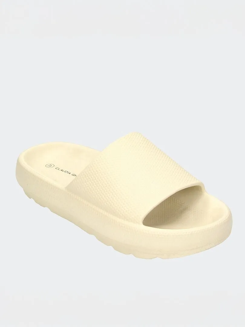 MULES CON SUELA GRUESA  BEIGE