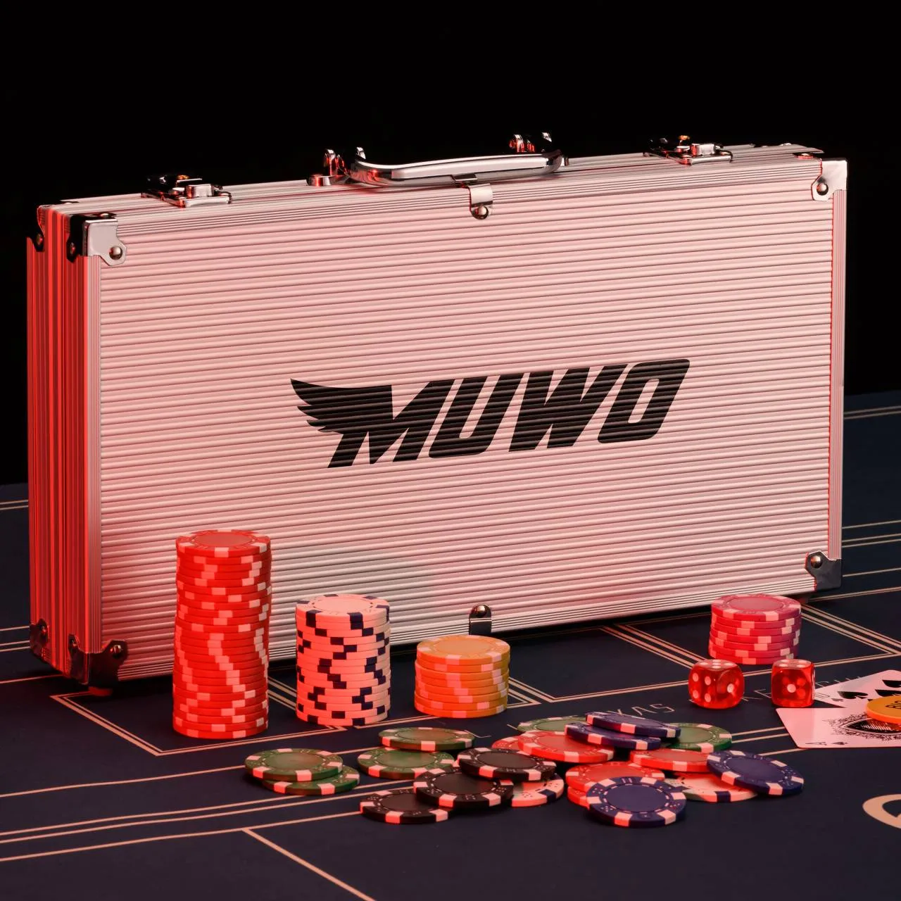 MUWO "ALL IN" ESTUCHE DE PóQUERCONJUNTO CON 300 FICHAS