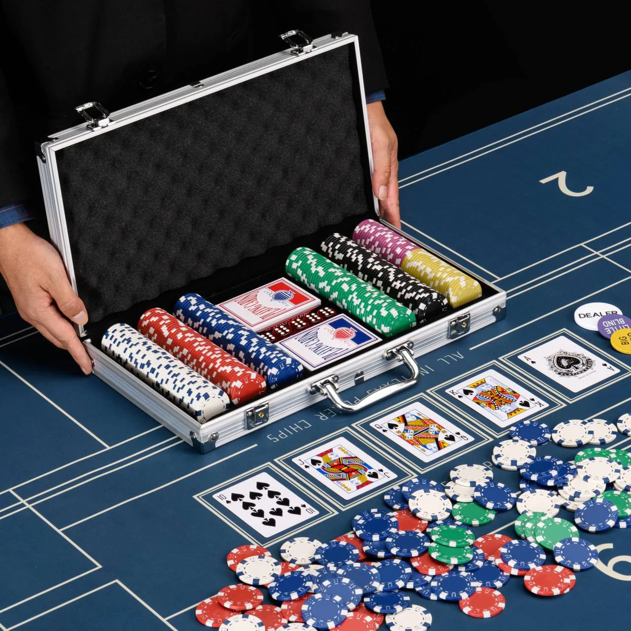 MUWO "ALL IN" ESTUCHE DE PóQUERCONJUNTO CON 300 FICHAS