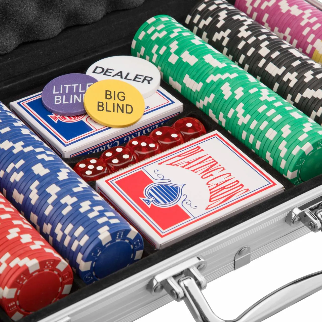 MUWO "ALL IN" ESTUCHE DE PóQUERCONJUNTO CON 300 FICHAS
