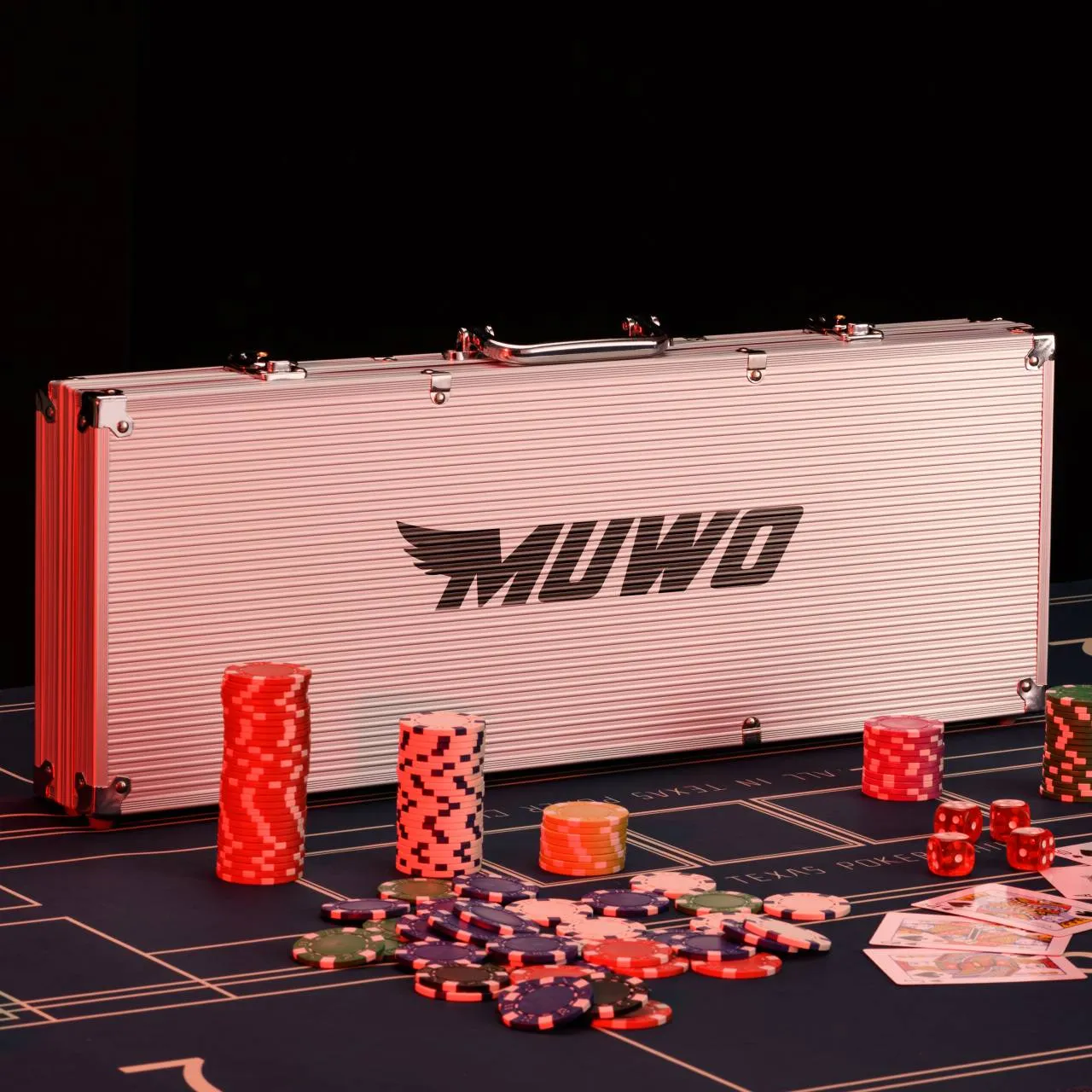 MUWO "ALL IN" ESTUCHE DE PóQUERCONJUNTO CON 500 FICHAS