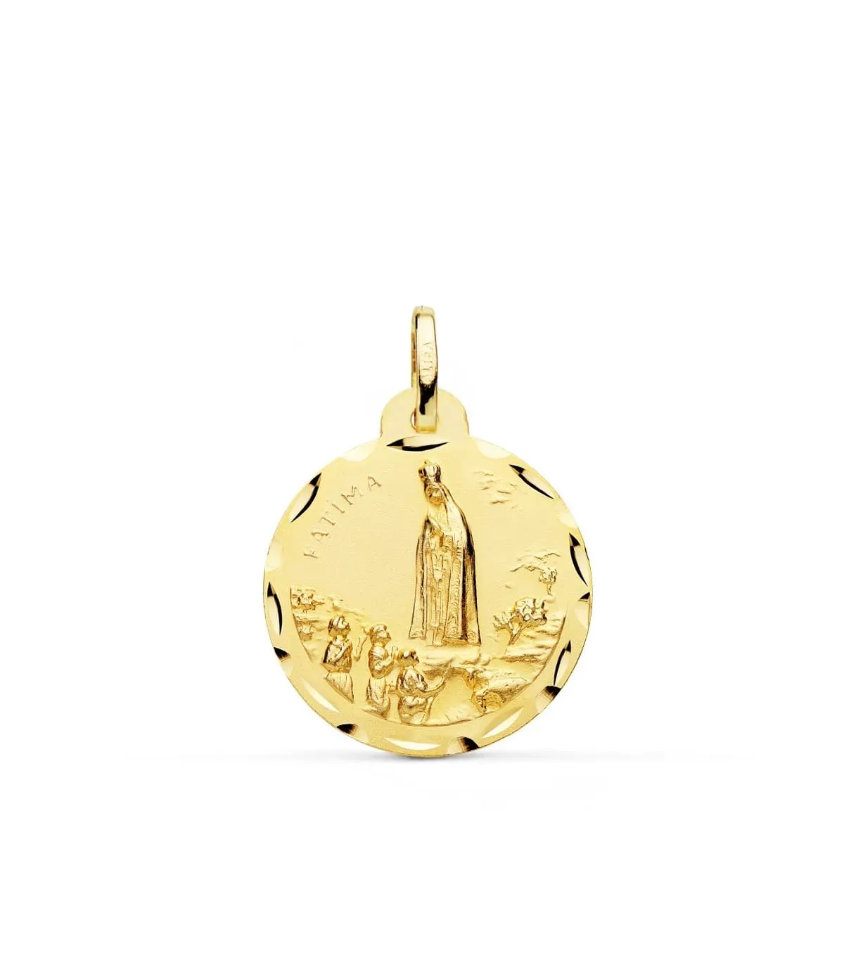 Médaille Vierge de Fátima Or 18 K 22mm