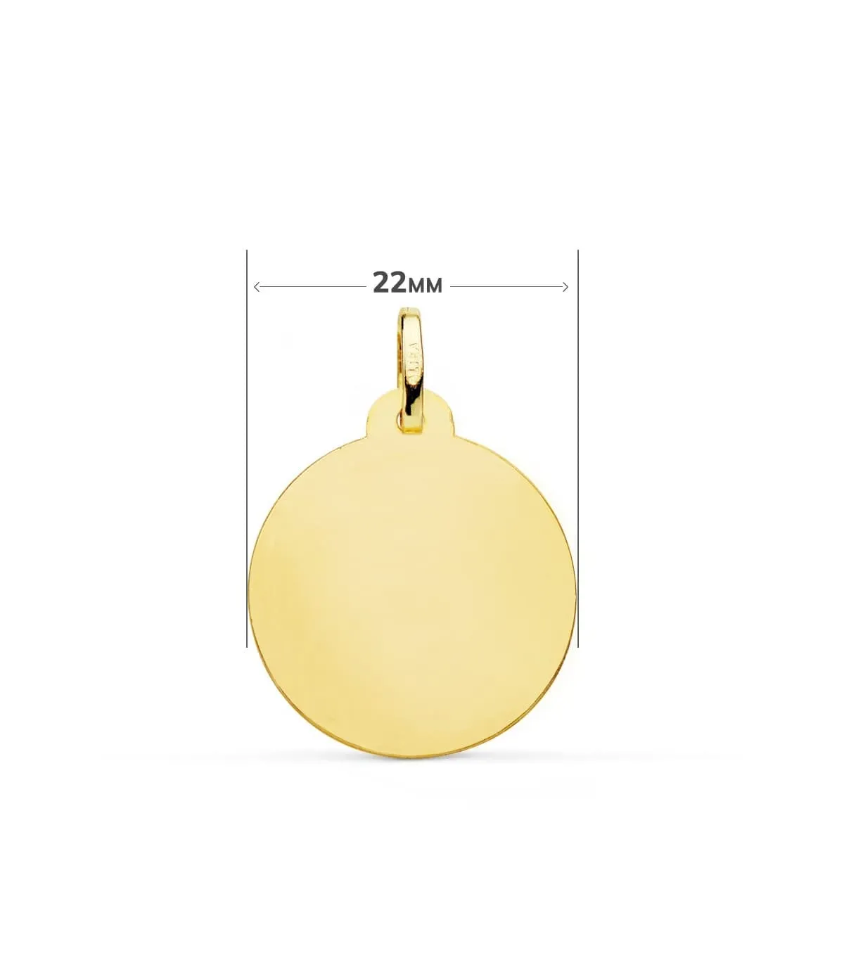 Médaille Vierge de Fátima Or 18 K 22mm