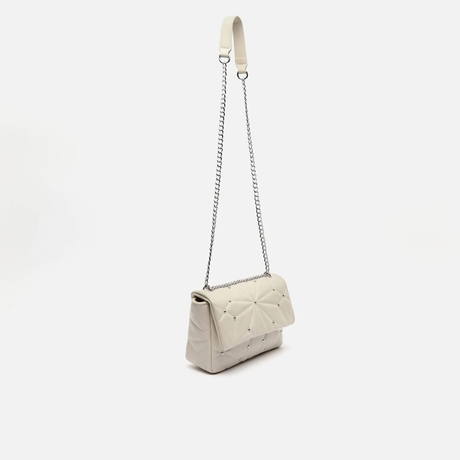 Naida bolso bandolera acolchado con detalles metálicos