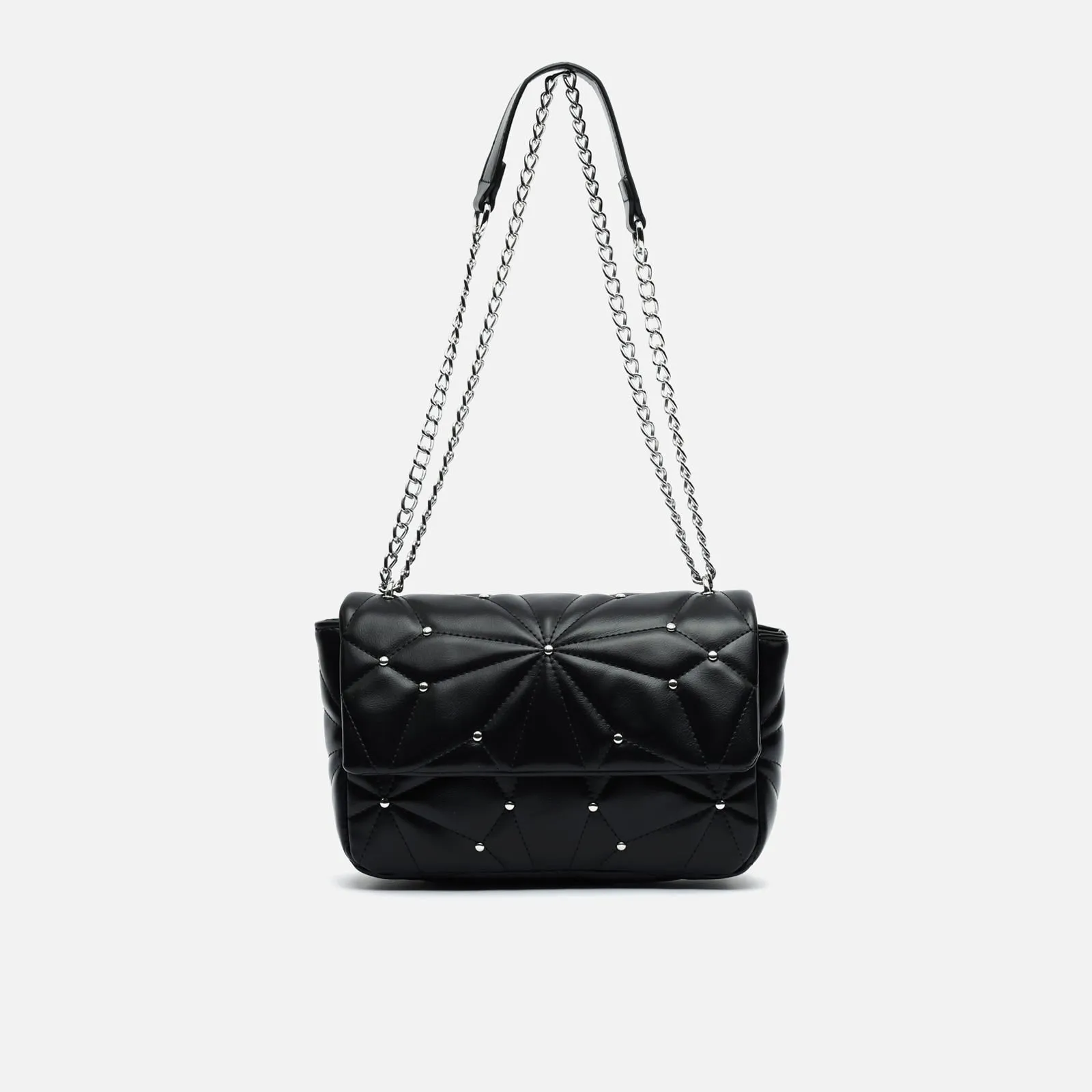Naida bolso bandolera acolchado con detalles metálicos