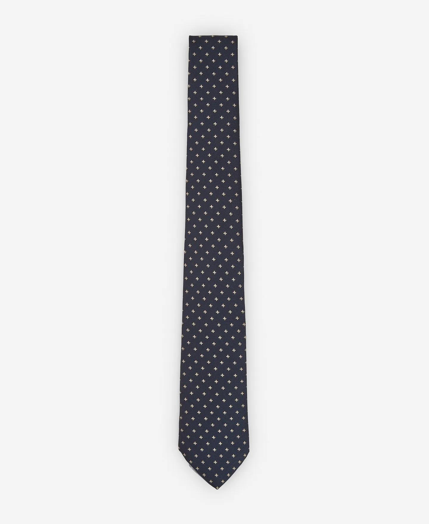 Navy blue silk tie for men