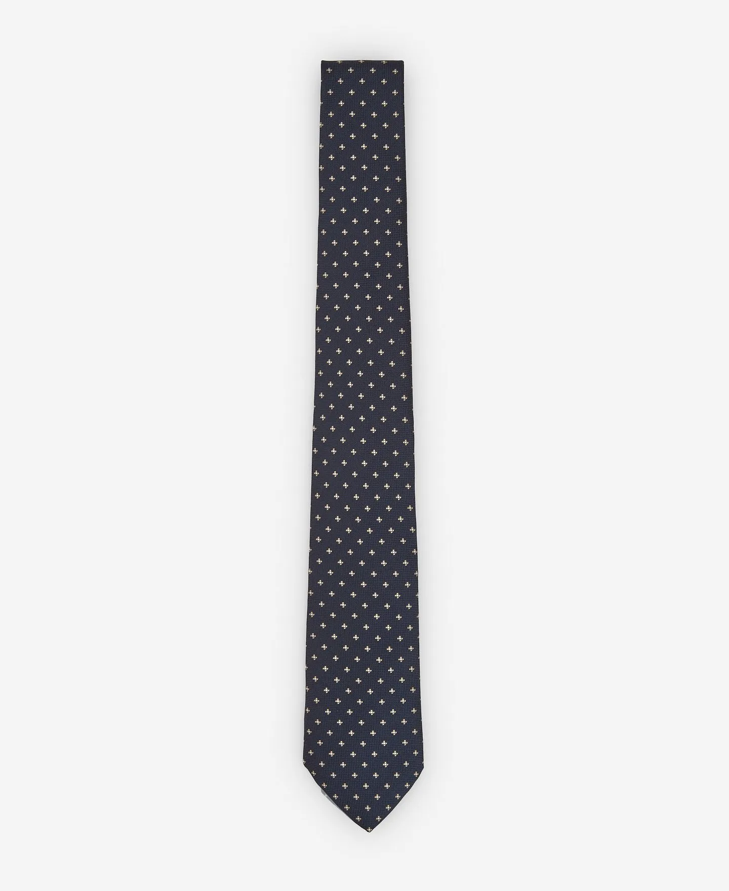 Navy blue silk tie for men