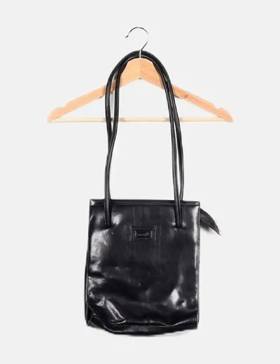 NoName Bolso rígido negro asas largas
