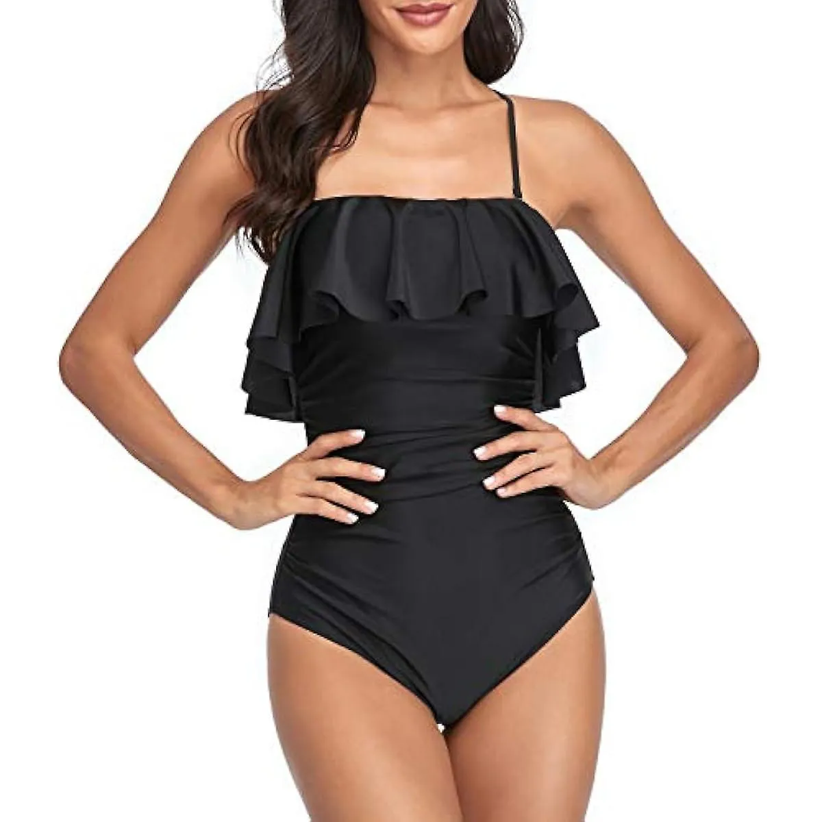 One Piece Tummy Control Strapless Swimsuits for Women