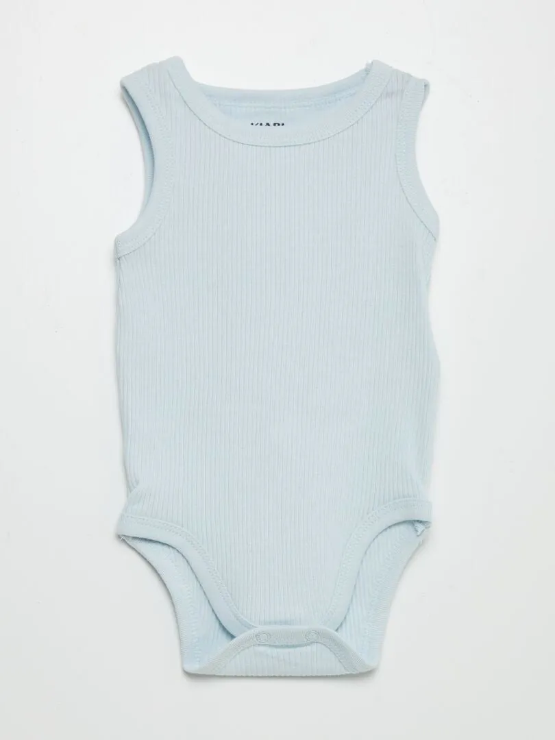 PACK DE 3 BODIES SIN MANGAS  AZUL