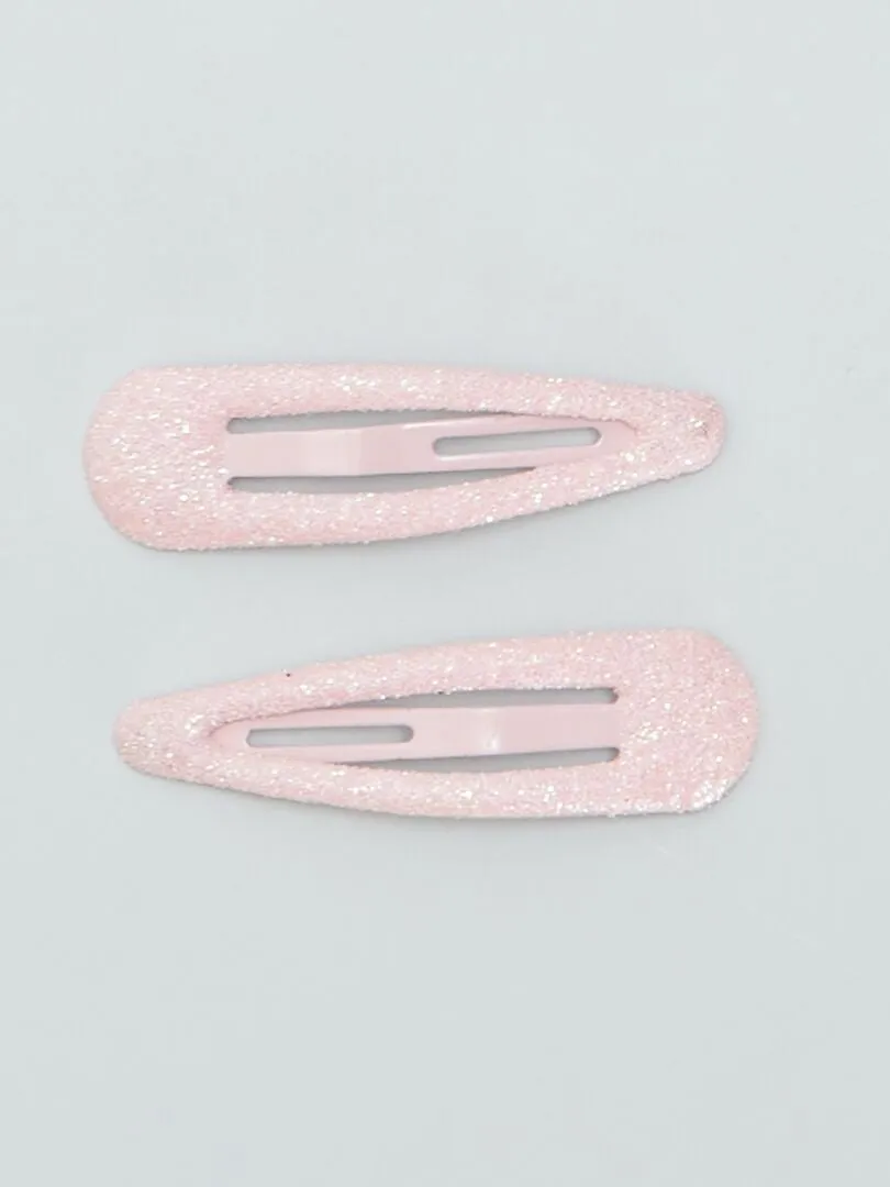 PACK DE 6 PINZAS PARA EL PELO  ROSA