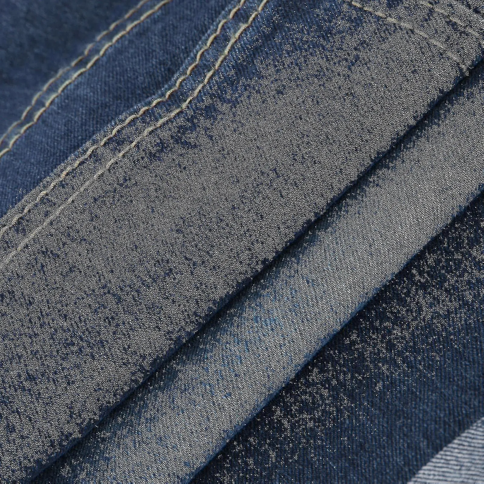 PANTALONES CORTOS DE MEZCLILLA CON BOLSILLO EN EL PECHO SóLIDO DE MODA CASUAL PARA HOMBRE MONOS DE TIPO RECTO  B DE CHUAIDU