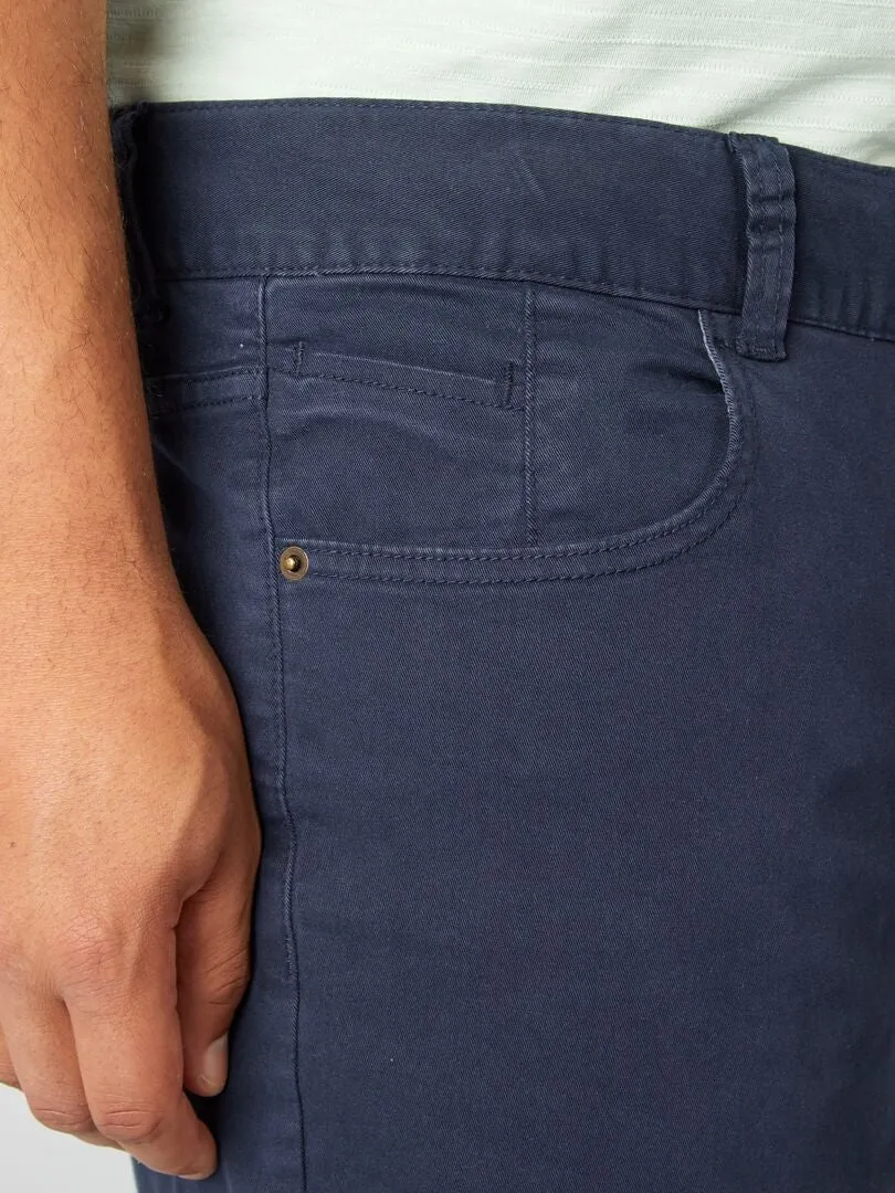PANTALóN CON 5 BOLSILLOS FITTED L34  AZUL