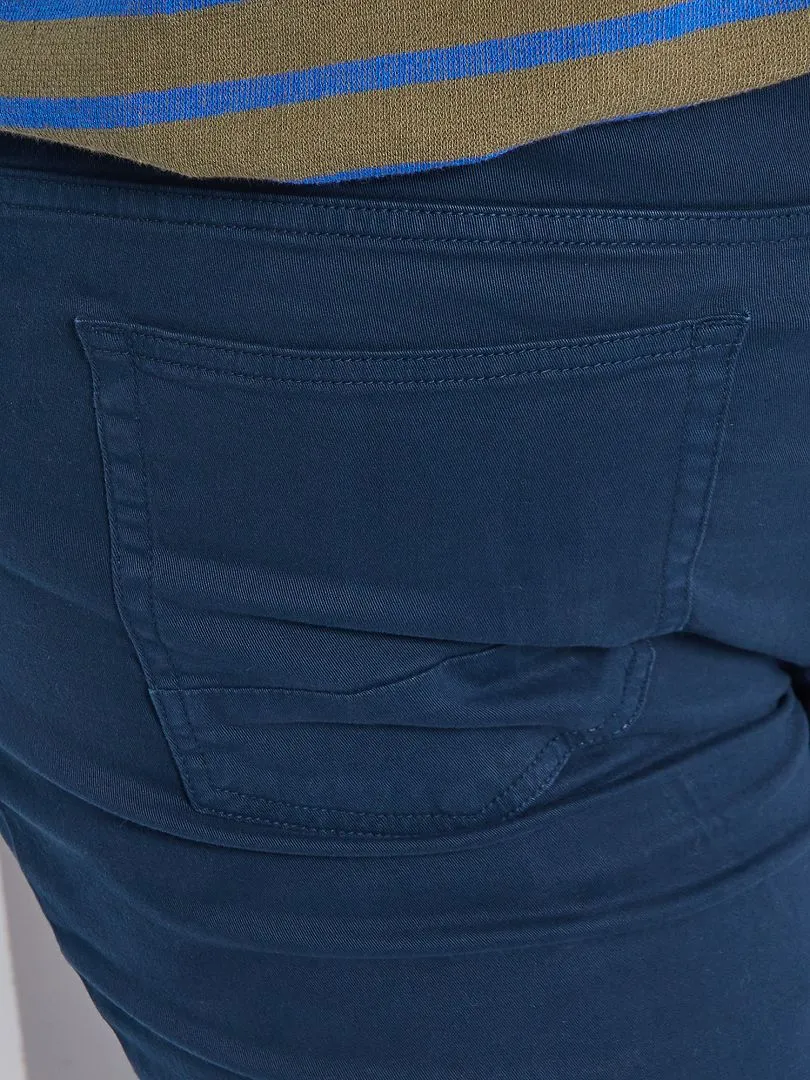 PANTALóN CON 5 BOLSILLOS FITTED L34  AZUL
