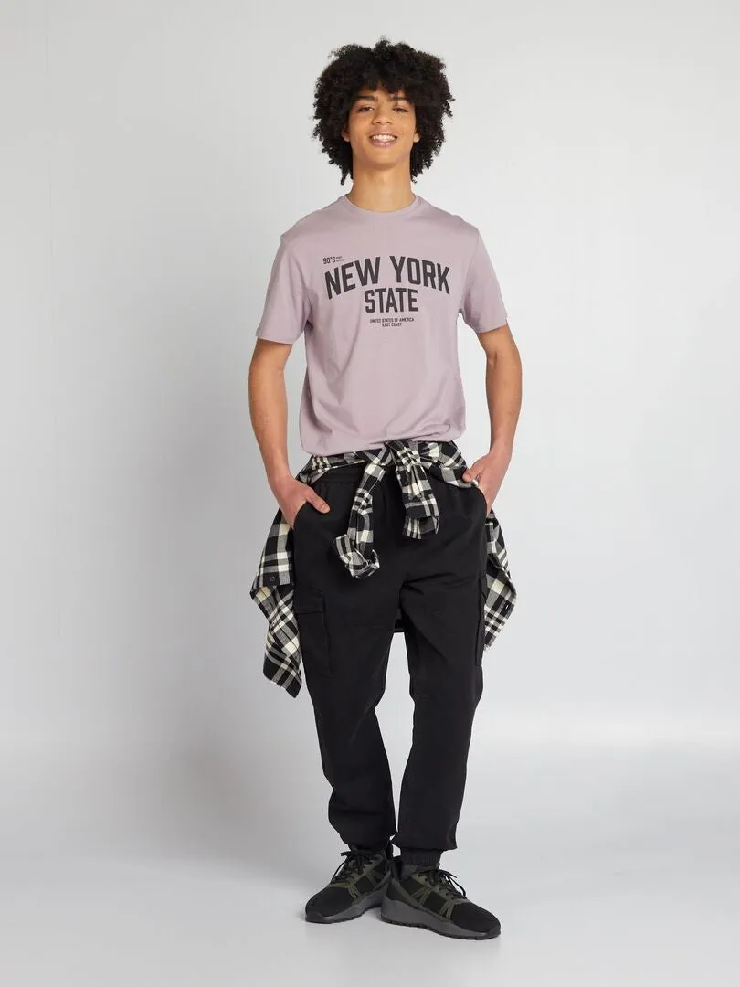 PANTALóN CON BOLSILLOS EN LOS LATERALES  NEGRO
