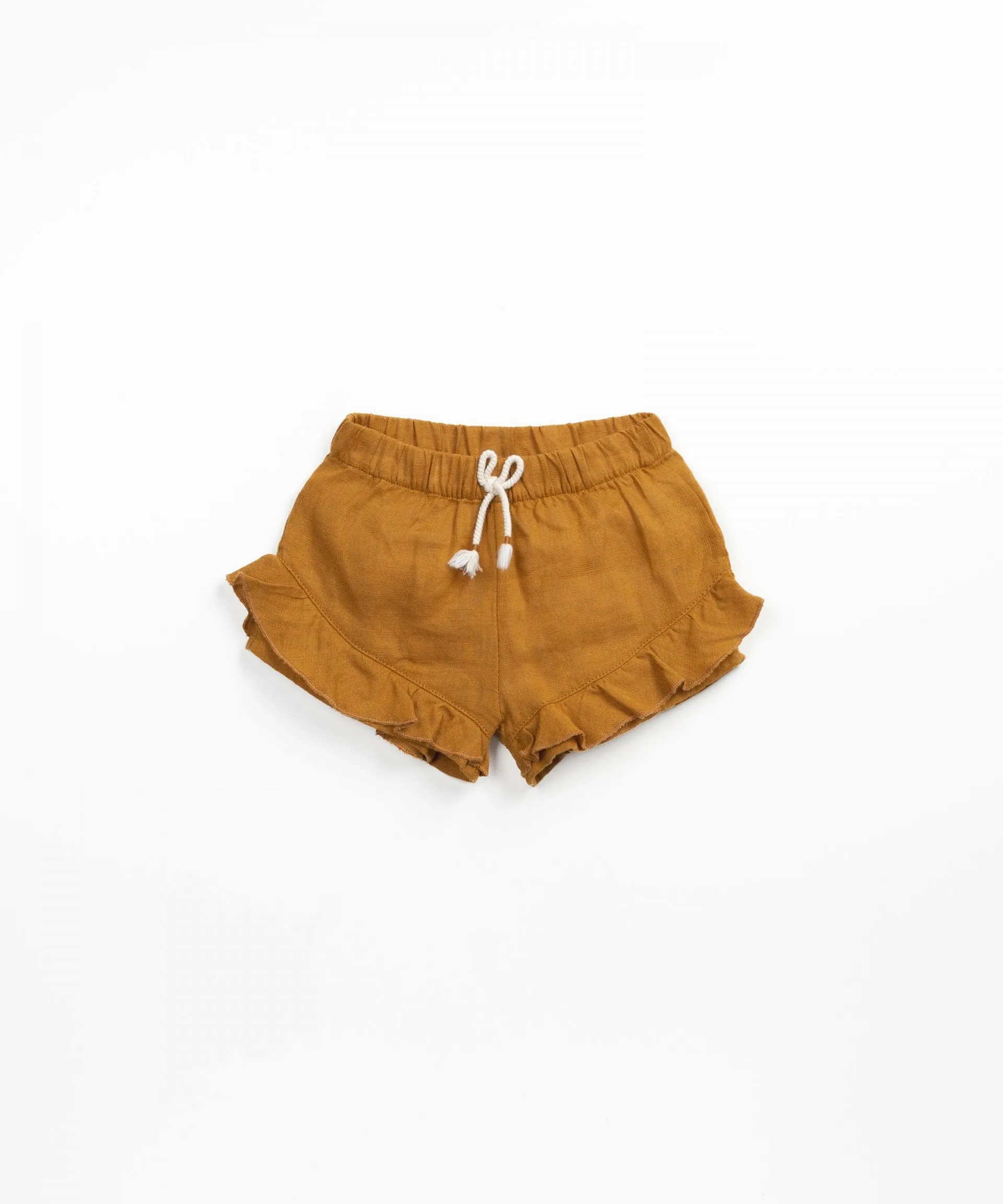 Pantalón corto de lino con cintura elástica | Textile Art